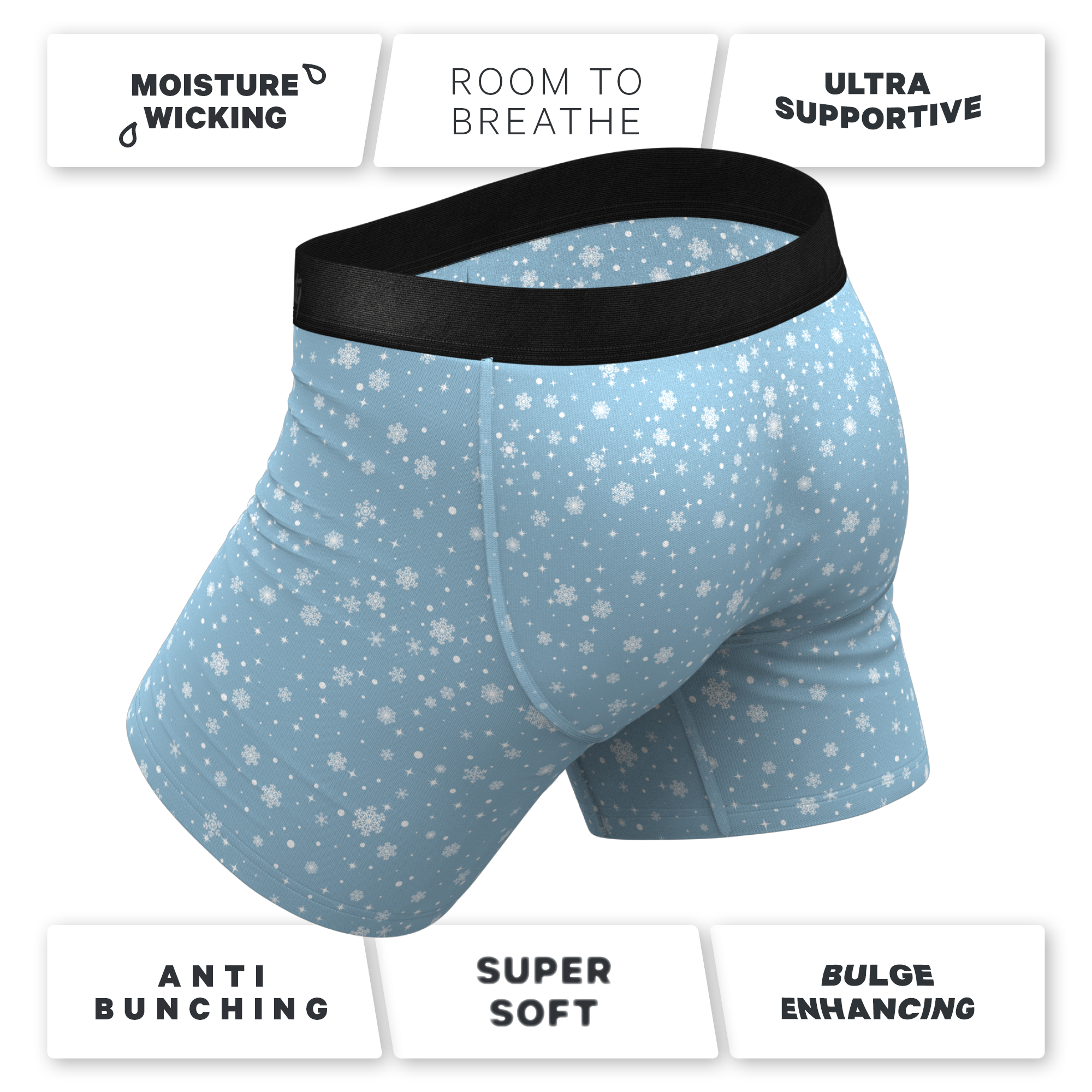 The Flurry Up | Snowman Ball Hammock® Pouch Underwear With Fly - Shinesty