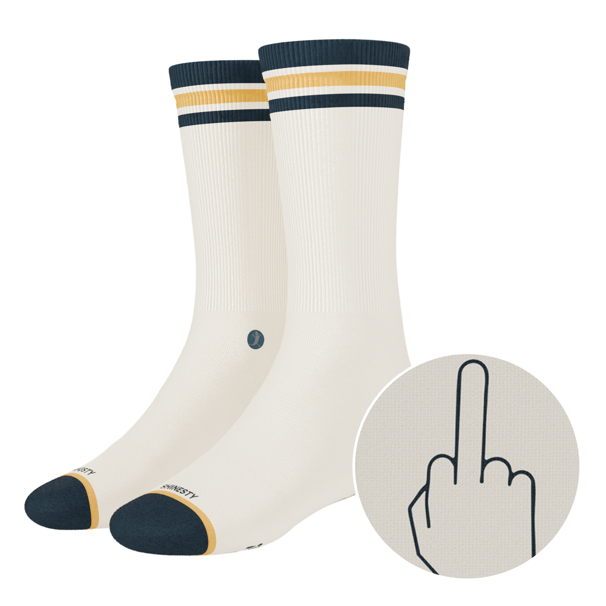 The Friendly Fire | Middle Finger Heel Hammock™ Crew Socks - Shinesty