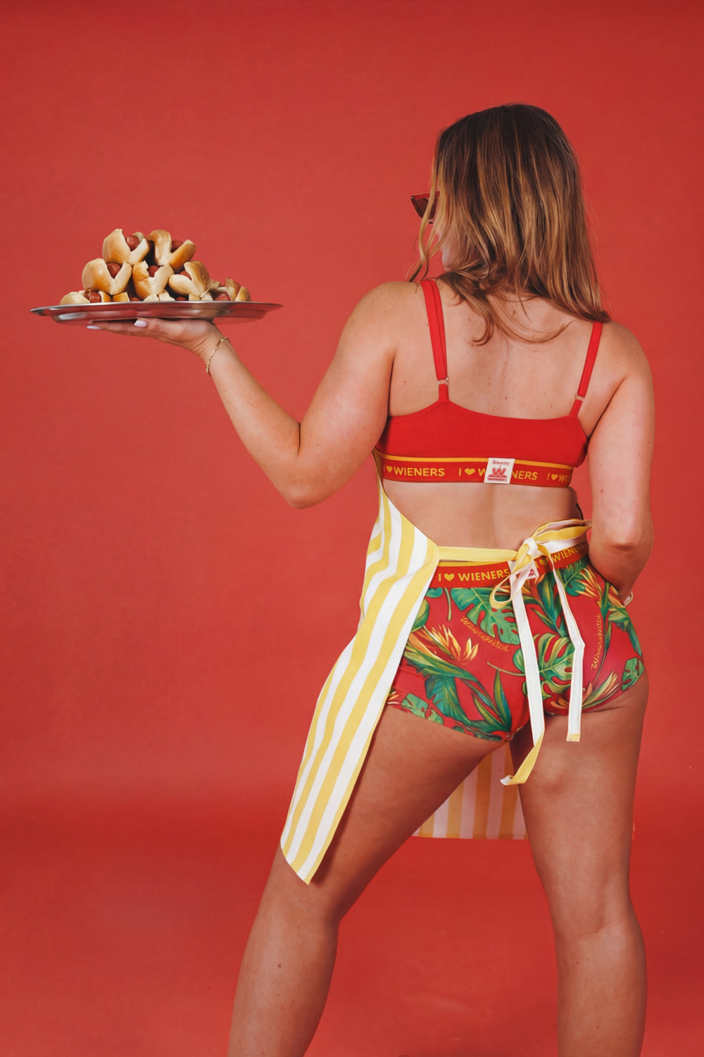 The Wiener In Paradise | Shinesty X Wienerschnitzel Tropical Boyshort Underwear with Waistband - Shinesty