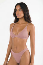 The Bell Pep | Red Chambray Boob Hammock™ Triangle Bralette - Shinesty