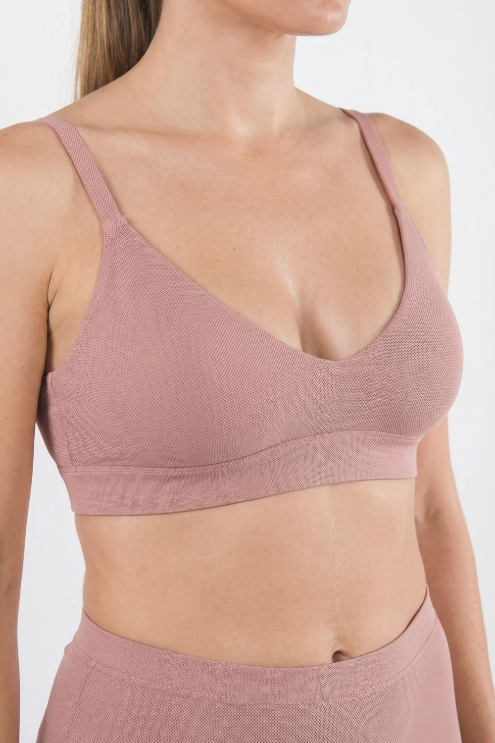 The Bell Pep | Red Chambray Boob Hammock™ Plunge Bralette - Shinesty