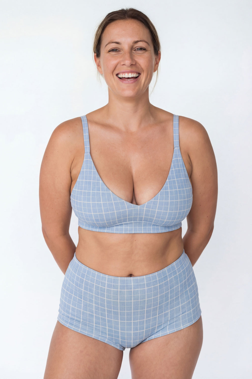 The Spick & Span | Window Pane Plaid Boob Hammock™ Plunge Bralette - Shinesty