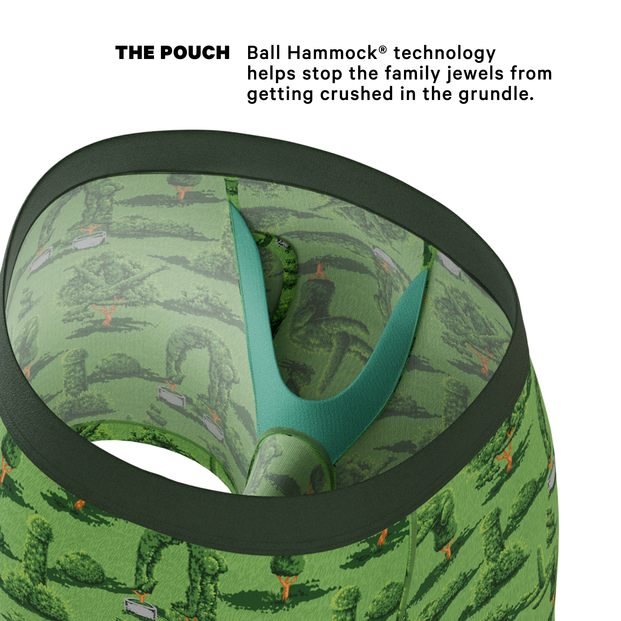 The Full Bush Bush Club | Naughty Landscaping Ball Hammock® Pouch Underwear With Fly - Shinesty