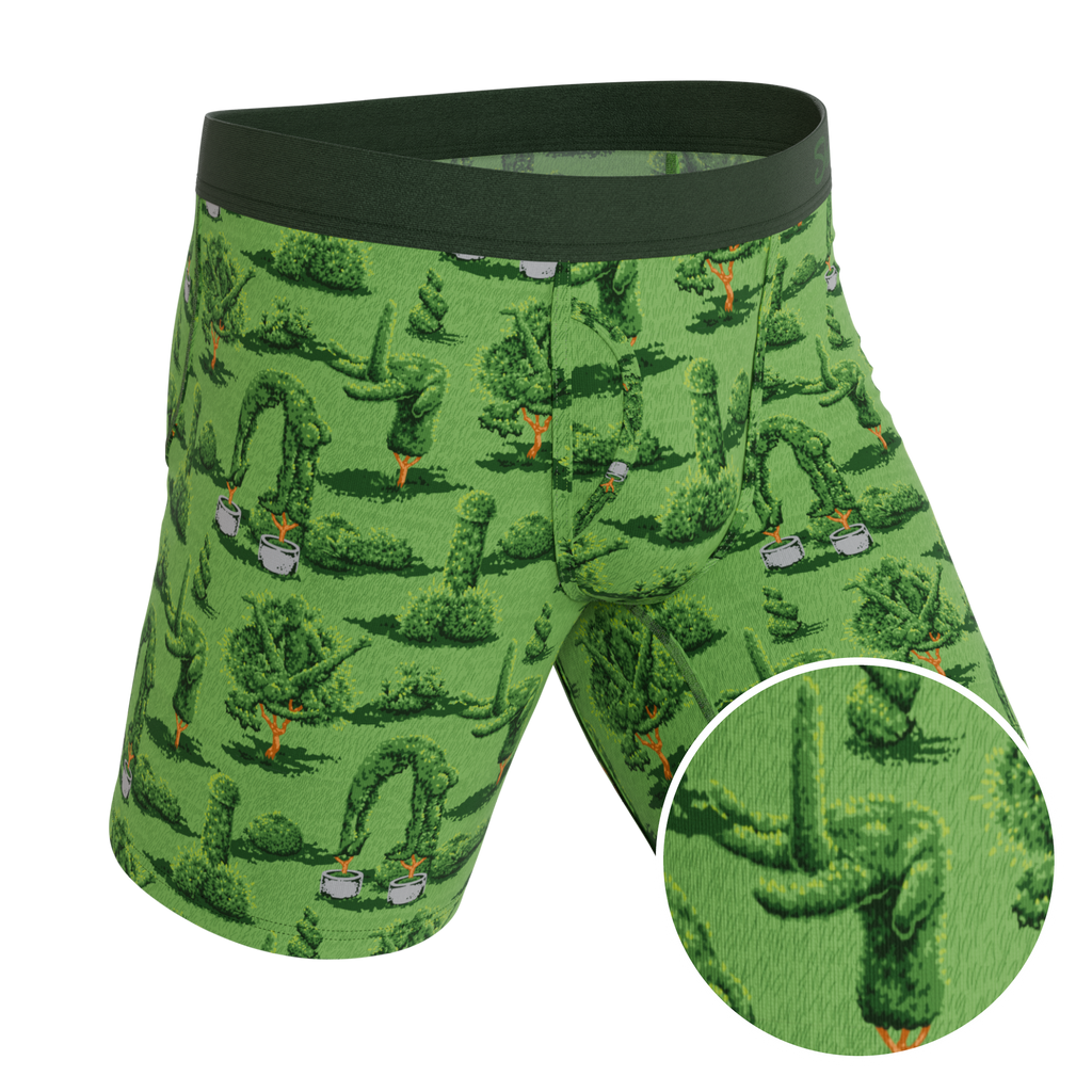 The Full Bush Bush Club | Naughty Landscaping Ball Hammock® Boxer - Long Leg - Shinesty