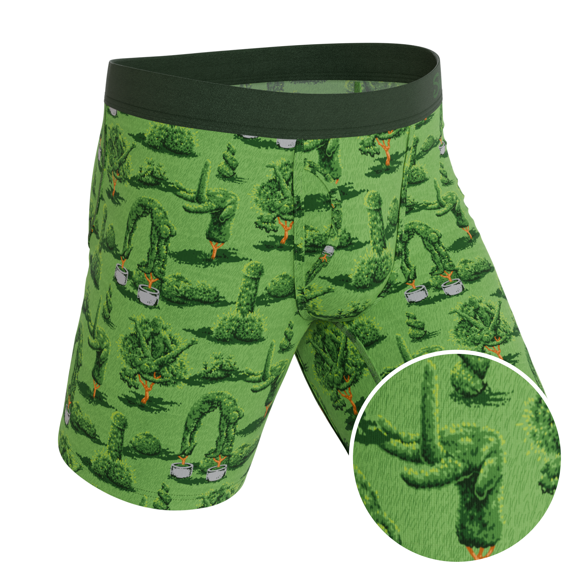 The Full Bush Bush Club | Naughty Landscaping Ball Hammock® Boxer - Long Leg - Shinesty
