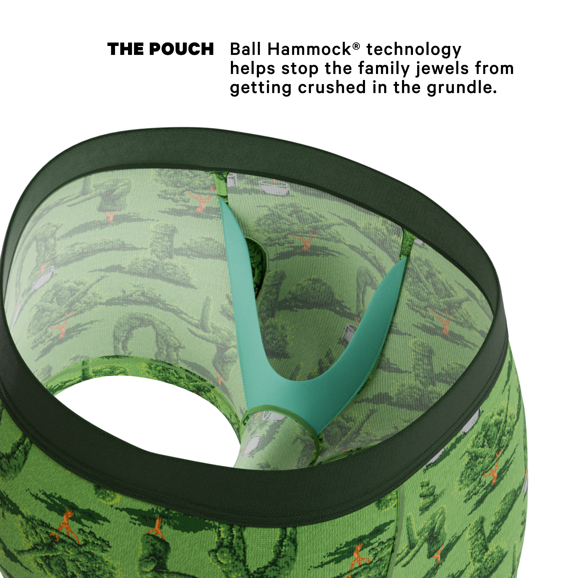 The Full Bush Bush Club | Naughty Landscaping Ball Hammock® Pouch Trunks Underwear - Shinesty
