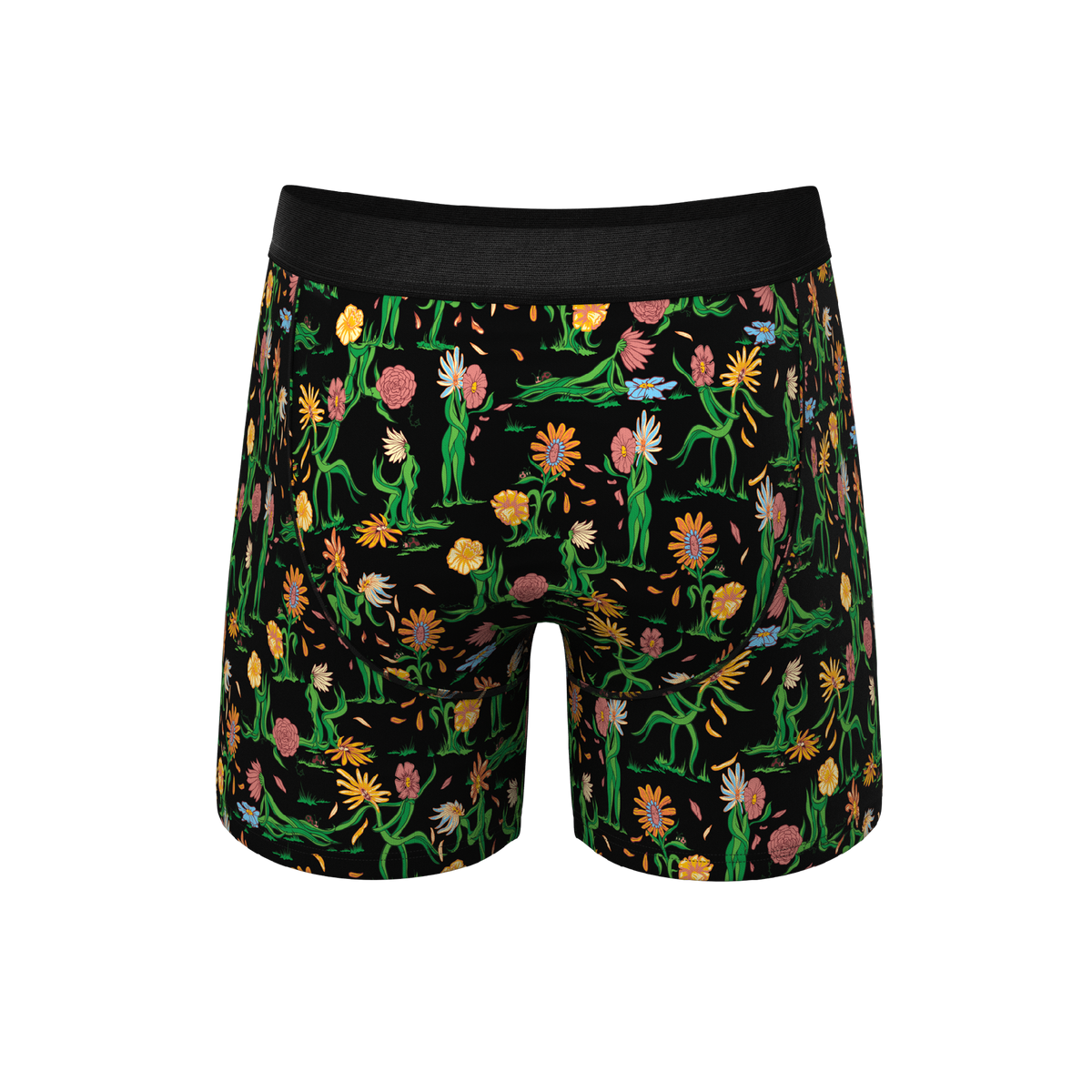 The Garden Of Breedin | Flower Print Ball Hammock® Pouch Underwear With Fly - Shinesty