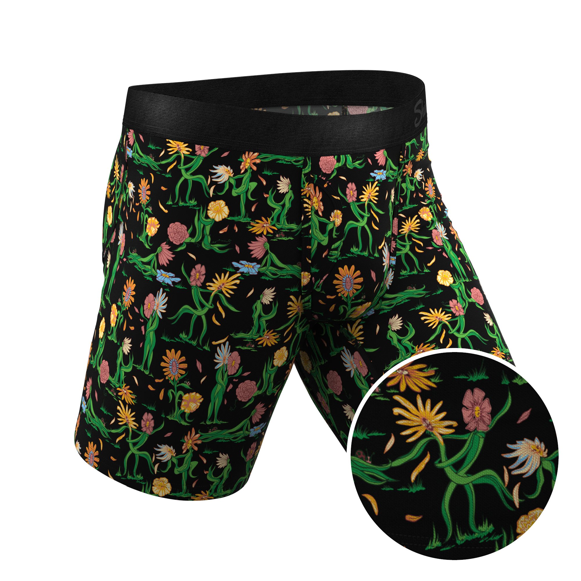 The Garden Of Breedin | Flower Print Ball Hammock® Boxer - Long Leg - Shinesty