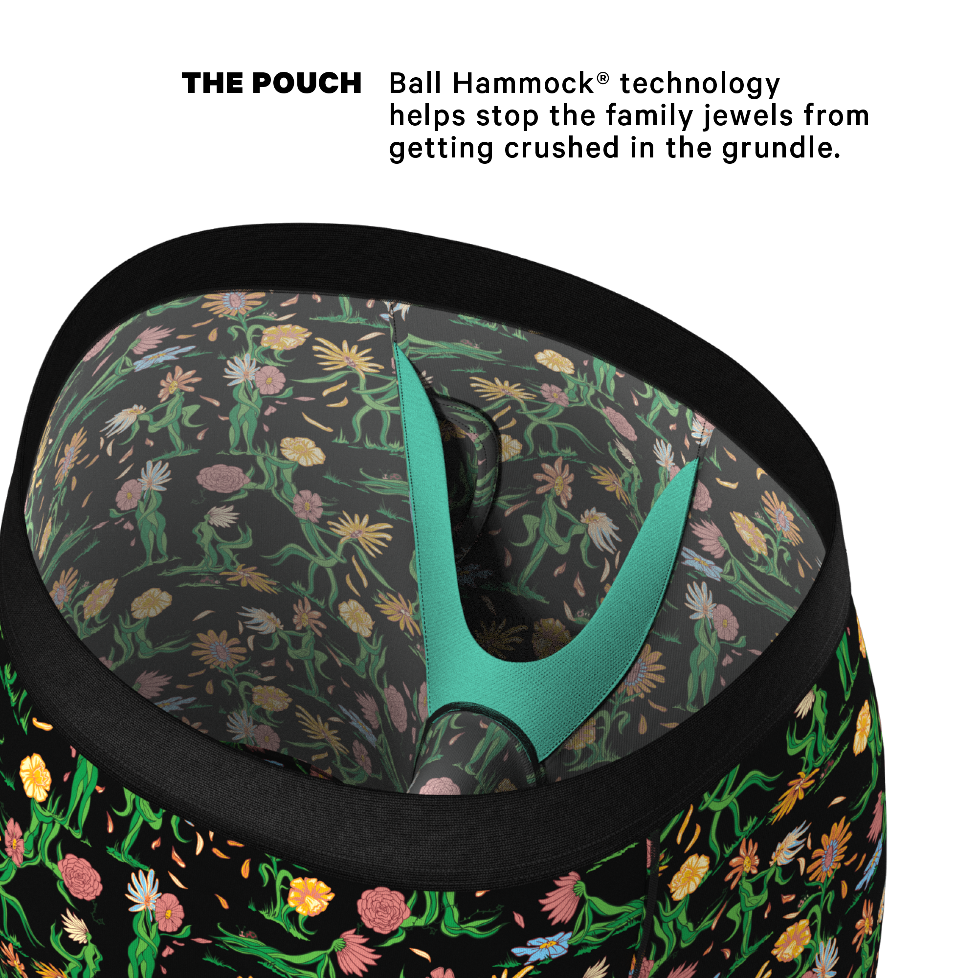 The Garden Of Breedin | Flower Print Ball Hammock® Boxer - Long Leg - Shinesty