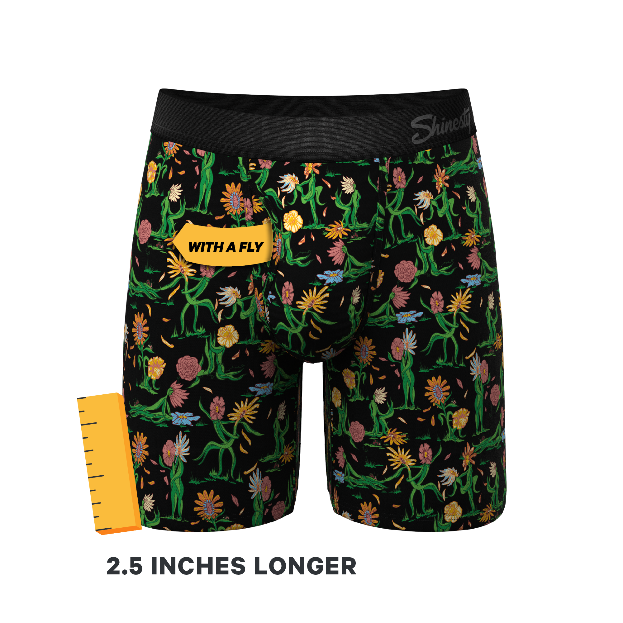 The Garden Of Breedin | Flower Print Ball Hammock® Boxer - Long Leg - Shinesty
