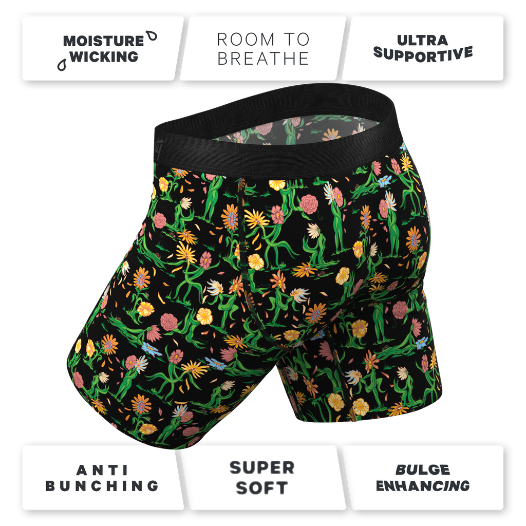 The Garden Of Breedin | Flower Print Ball Hammock® Boxer - Long Leg - Shinesty