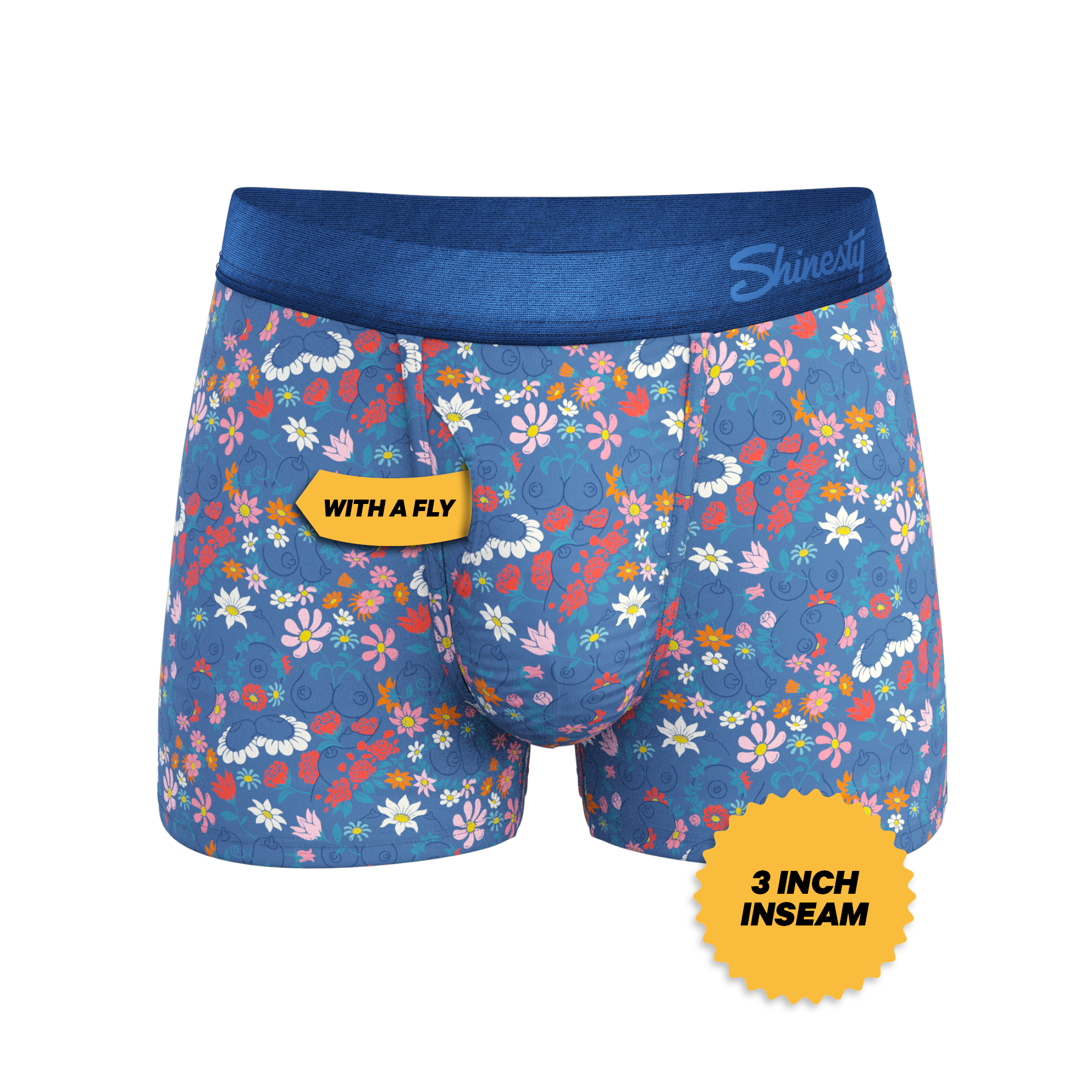 The Gardening Nips | Busty Floral Ball Hammock® Pouch Trunks Underwear - Shinesty