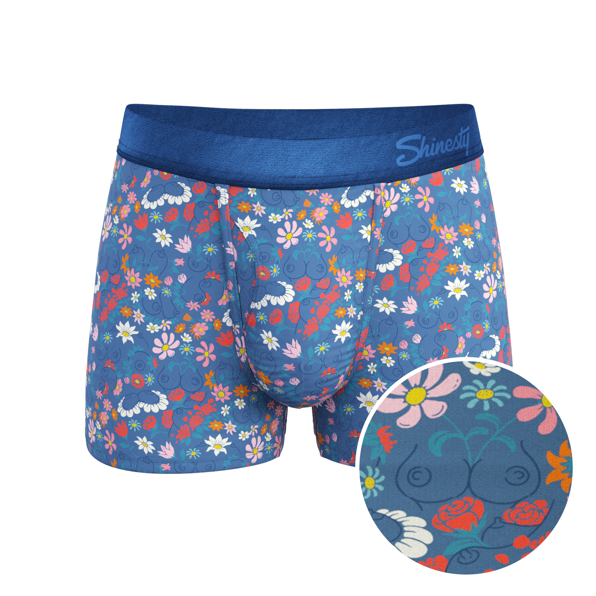 The Gardening Nips | Busty Floral Ball Hammock® Pouch Trunks Underwear - Shinesty