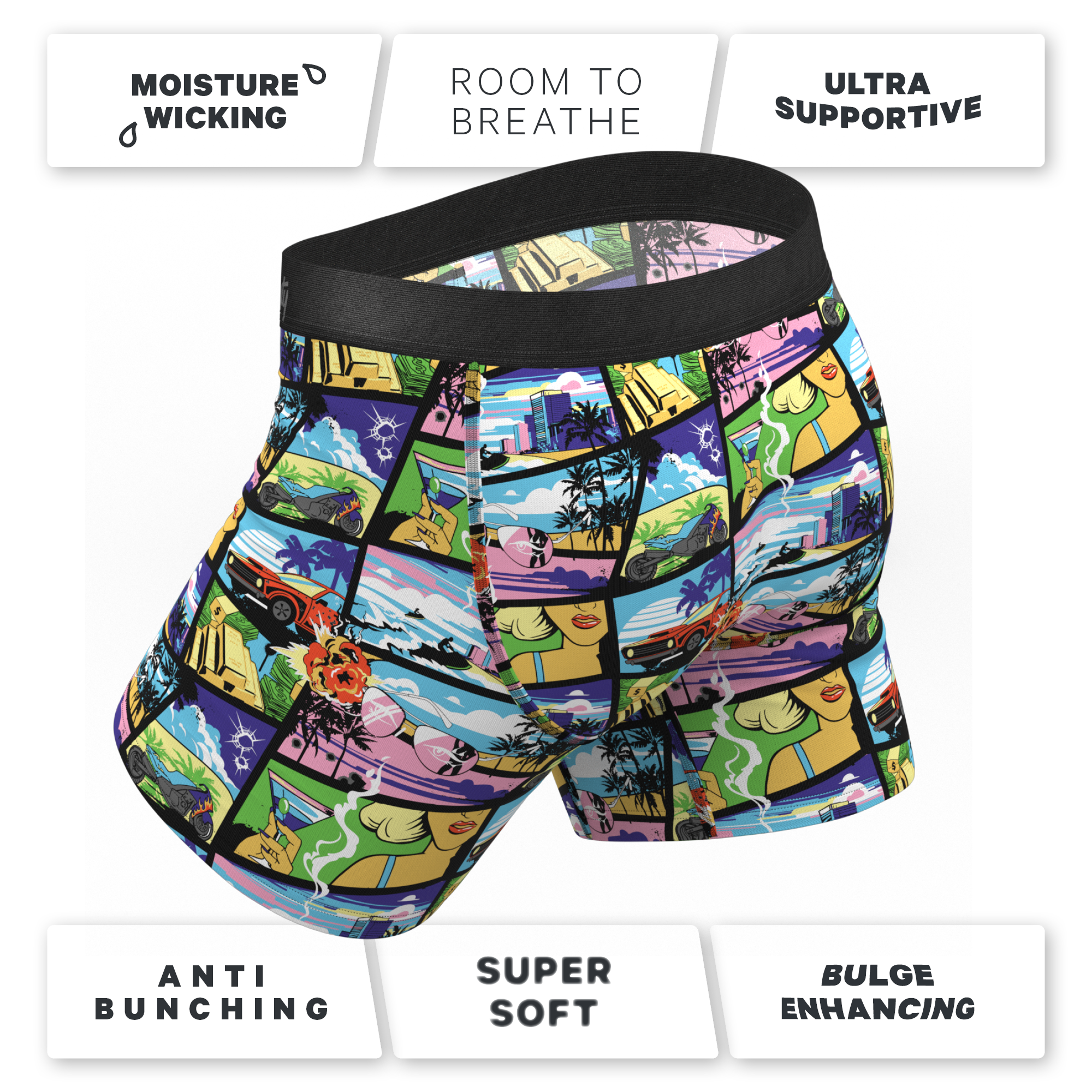 The Gas Pedal | Pop Art Ball Hammock® Pouch Underwear - Shinesty