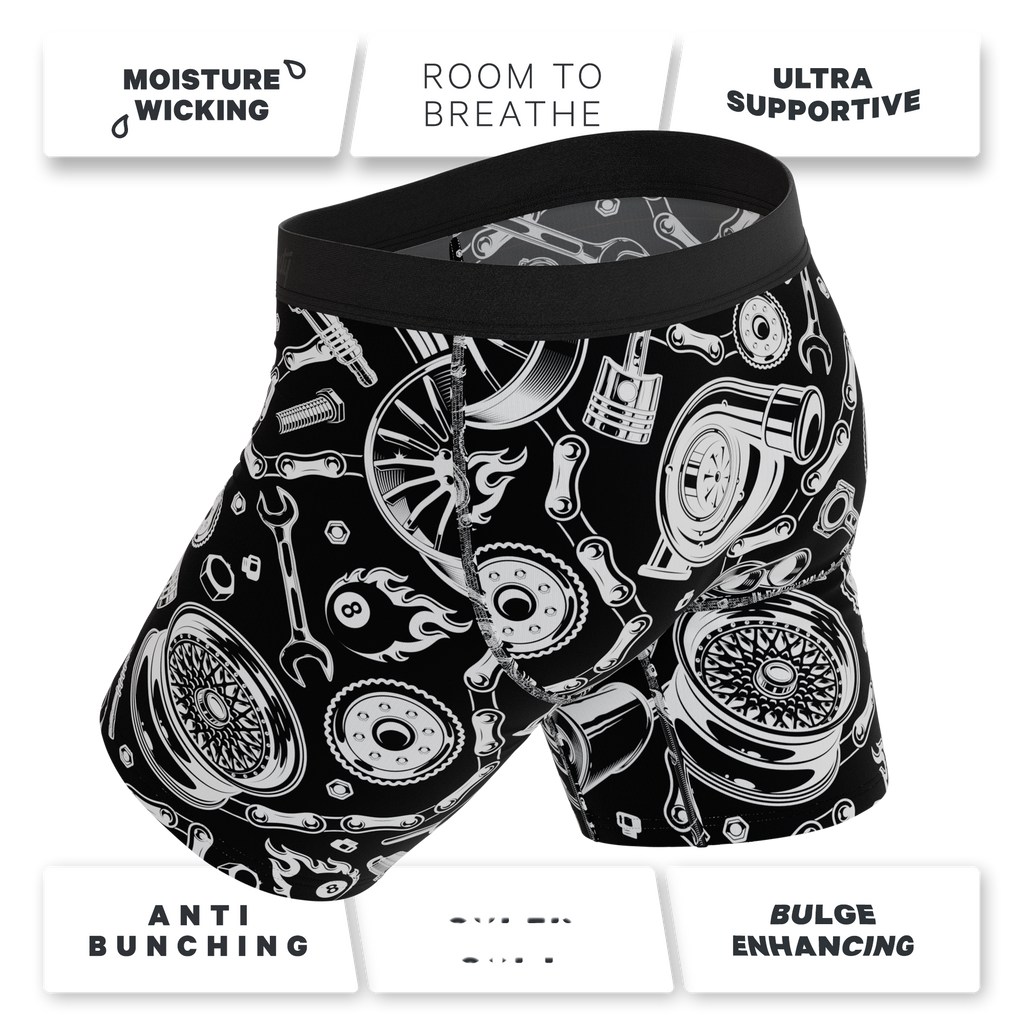 The Gear Head | Stick Shift Ball Hammock® Boxer - Long Leg - Shinesty