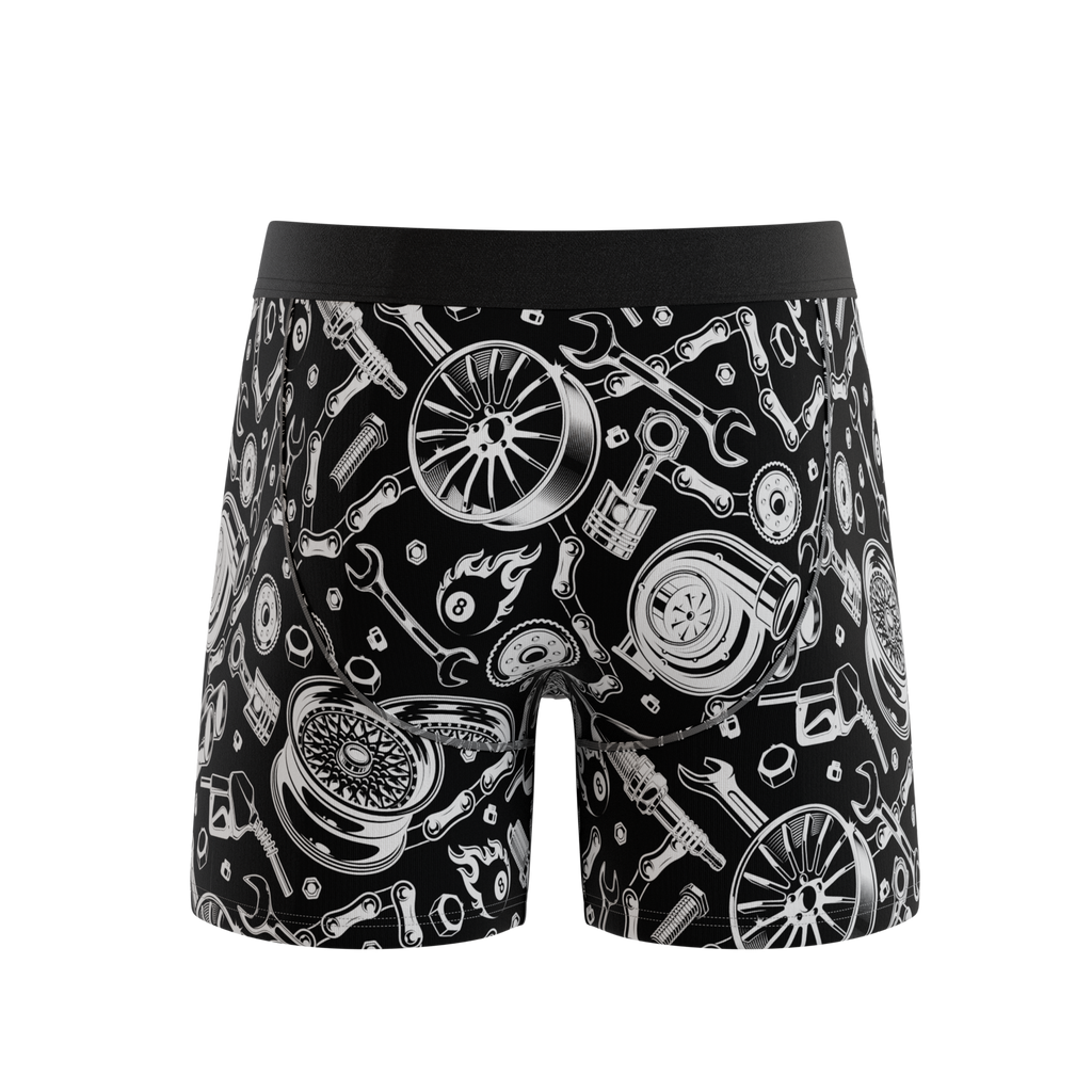 The Gear Head | Stick Shift Ball Hammock® Pouch Underwear With Fly - Shinesty