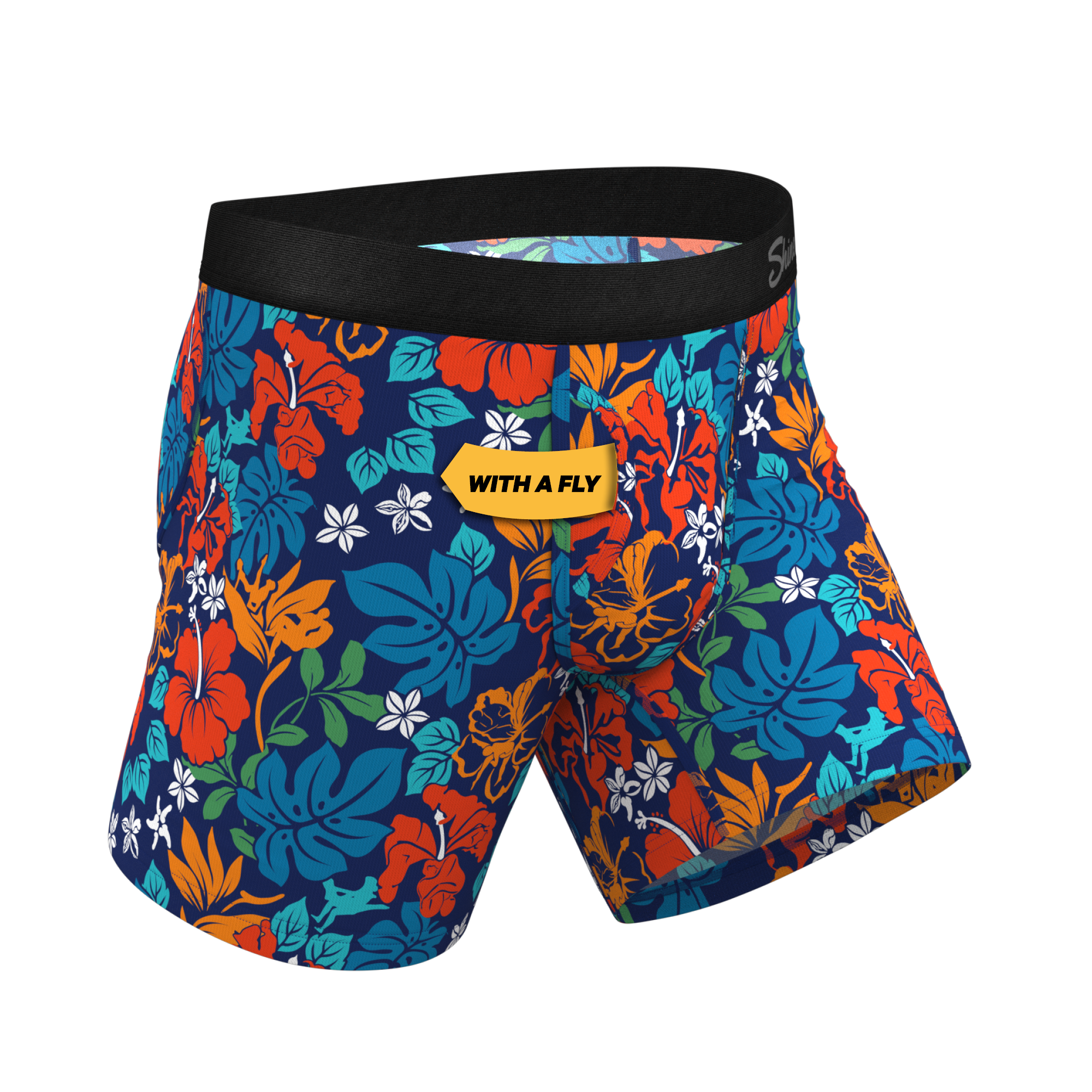 The Get Lei'd | Naughty Tropical Ball Hammock® Pouch Underwear With Fly - Shinesty