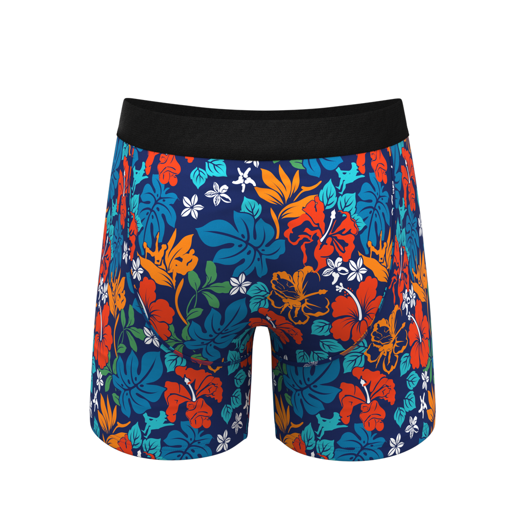 The Get Lei'd | Naughty Tropical Ball Hammock® Pouch Underwear With Fly - Shinesty