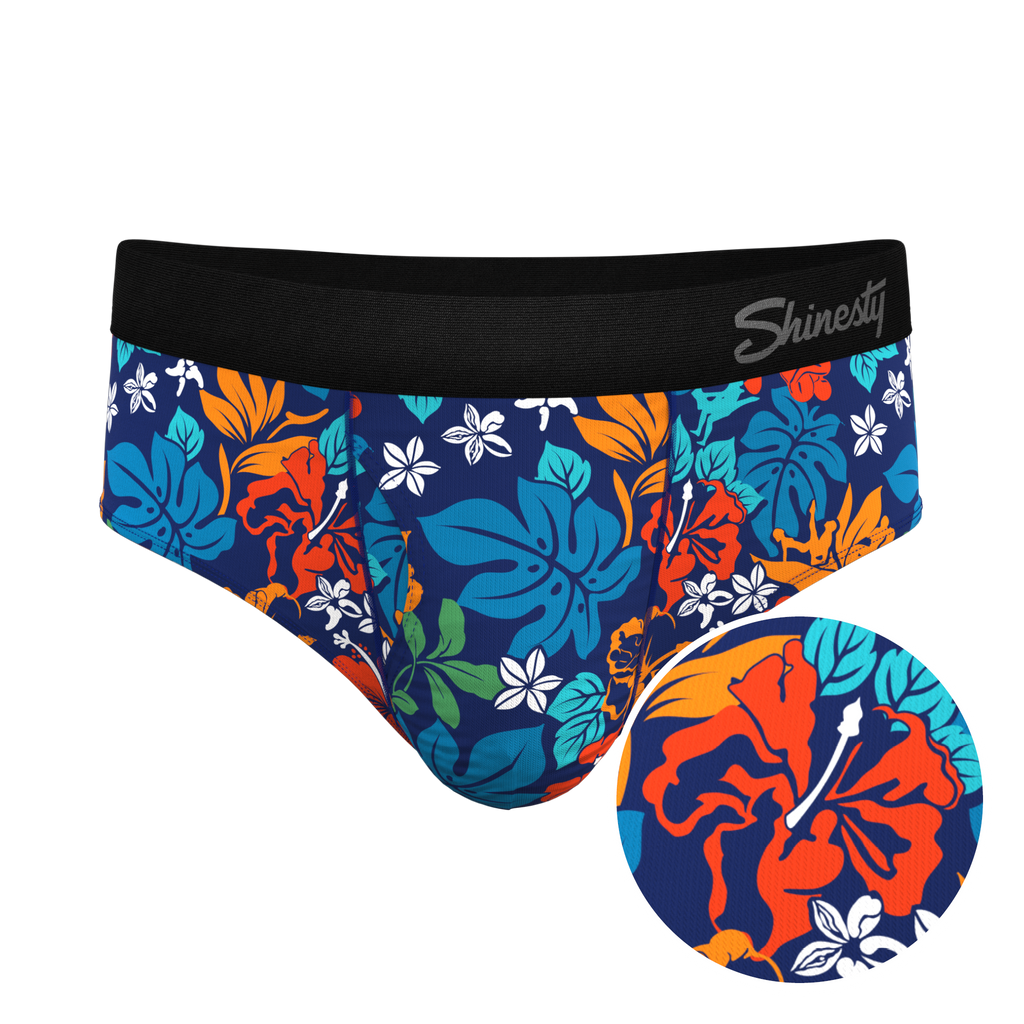 The Get Lei'd | Naughty Tropical Ball Hammock® Pouch Underwear Briefs - Shinesty