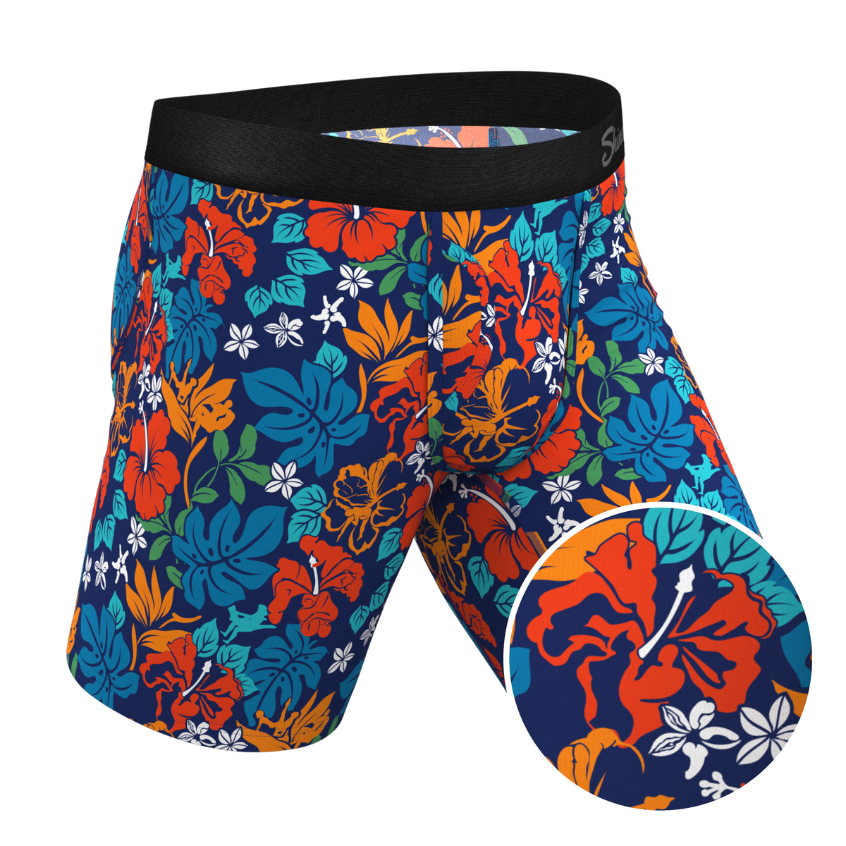 The Get Lei'd | Naughty Tropical Ball Hammock® Boxer - Long Leg - Shinesty