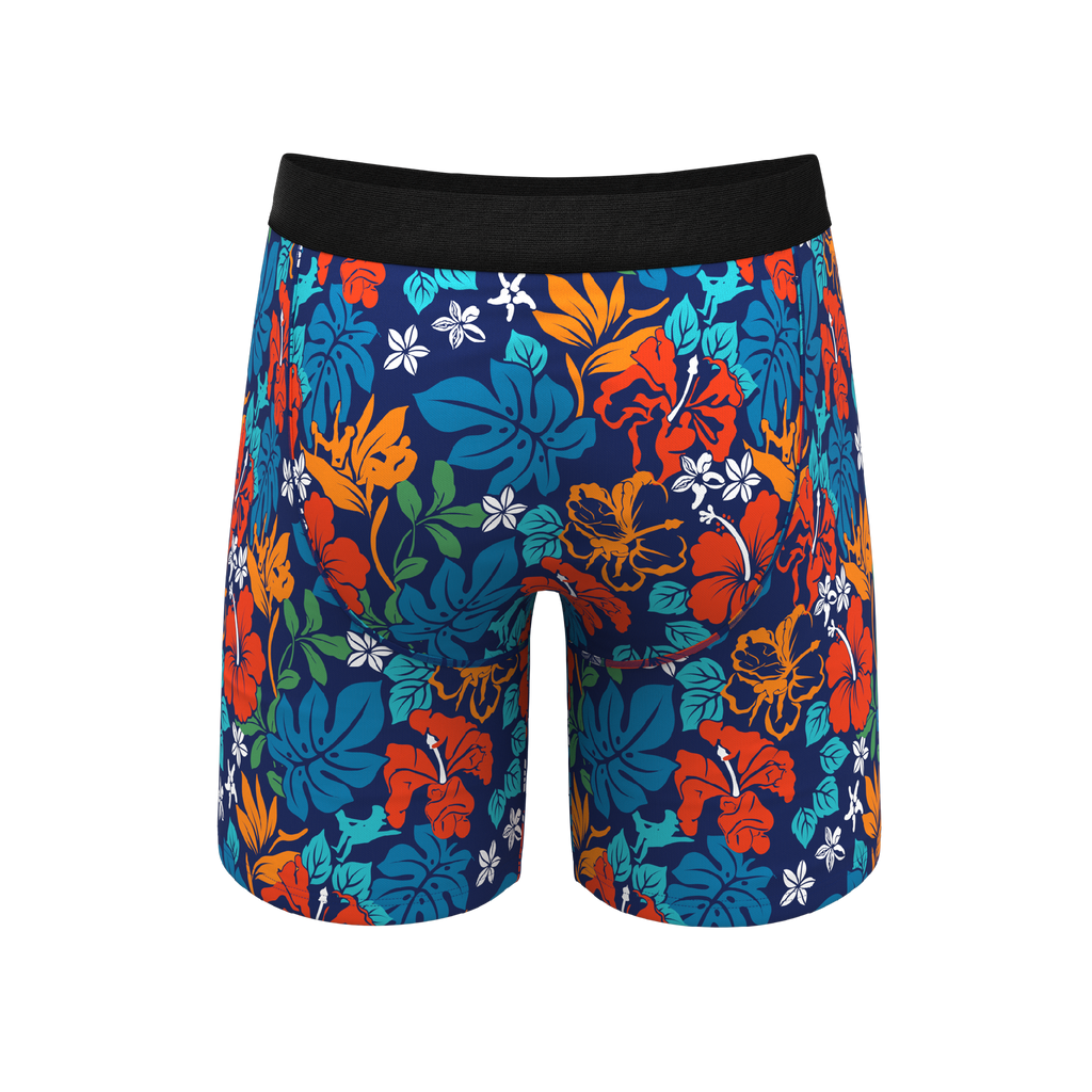 The Get Lei'd | Naughty Tropical Ball Hammock® Boxer - Long Leg - Shinesty