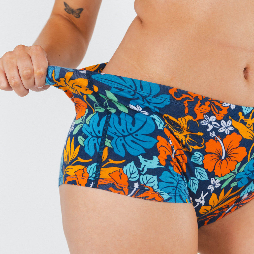 The Get Lei'd | Naughty Tropical Modal Boyshort Underwear - Shinesty