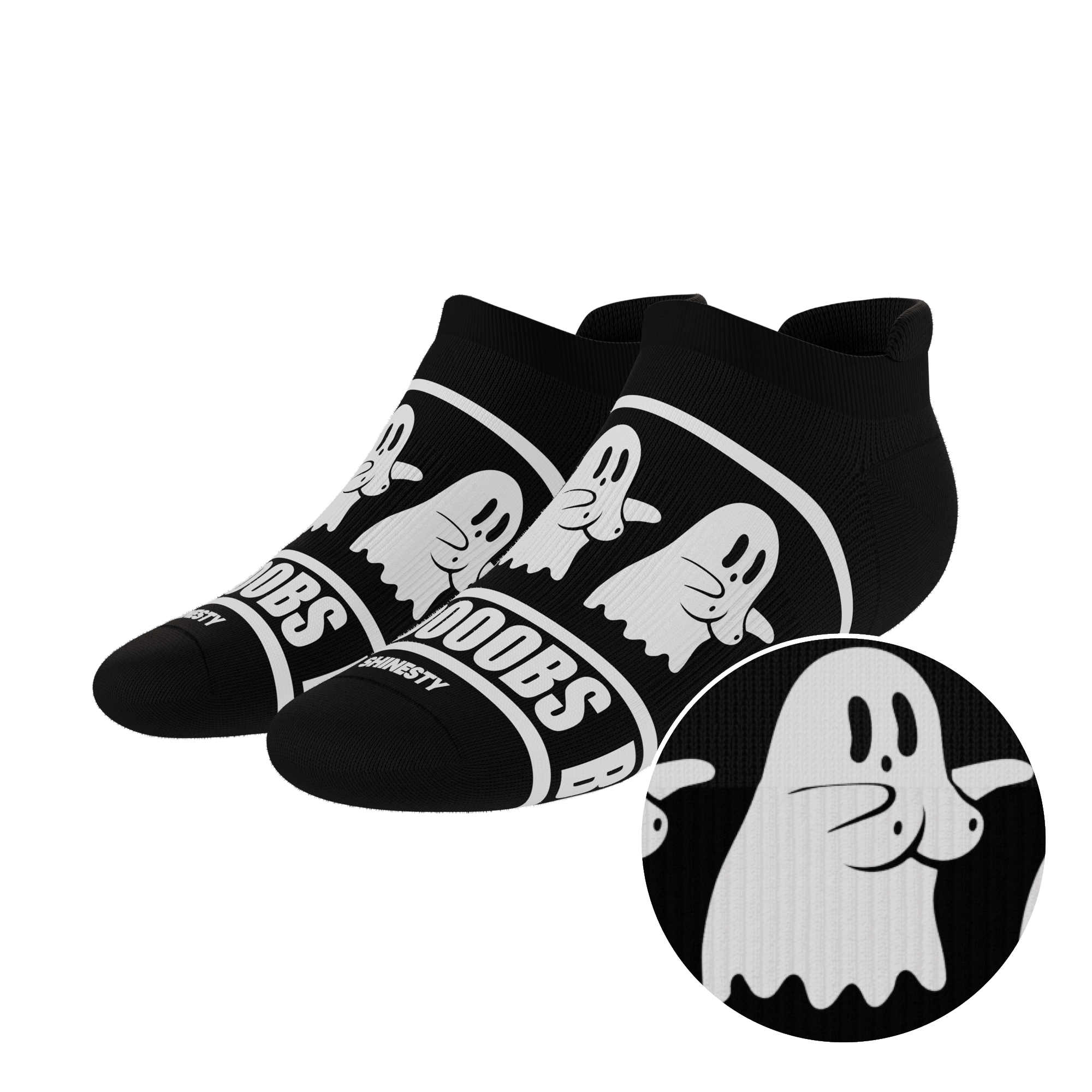 The Ghoul Next Door | Busty Ghost Heel Hammock™ Ankle Socks - Shinesty