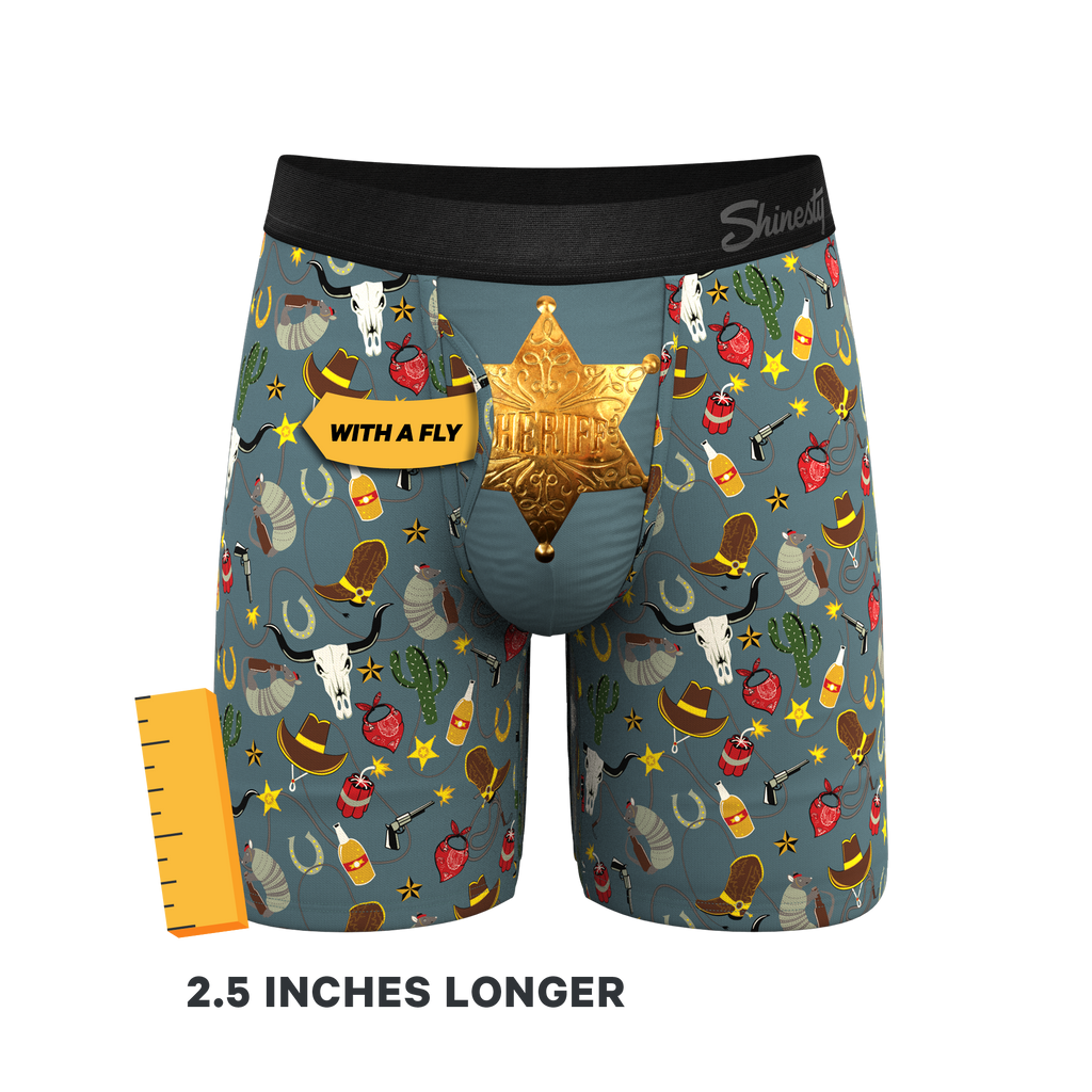 The Giddy Up | Sheriff Badge Ball Hammock® Boxer - Long Leg - Shinesty