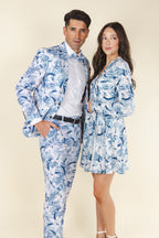 The Gilded Lily | Crosshatch Lilies Suit - Shinesty
