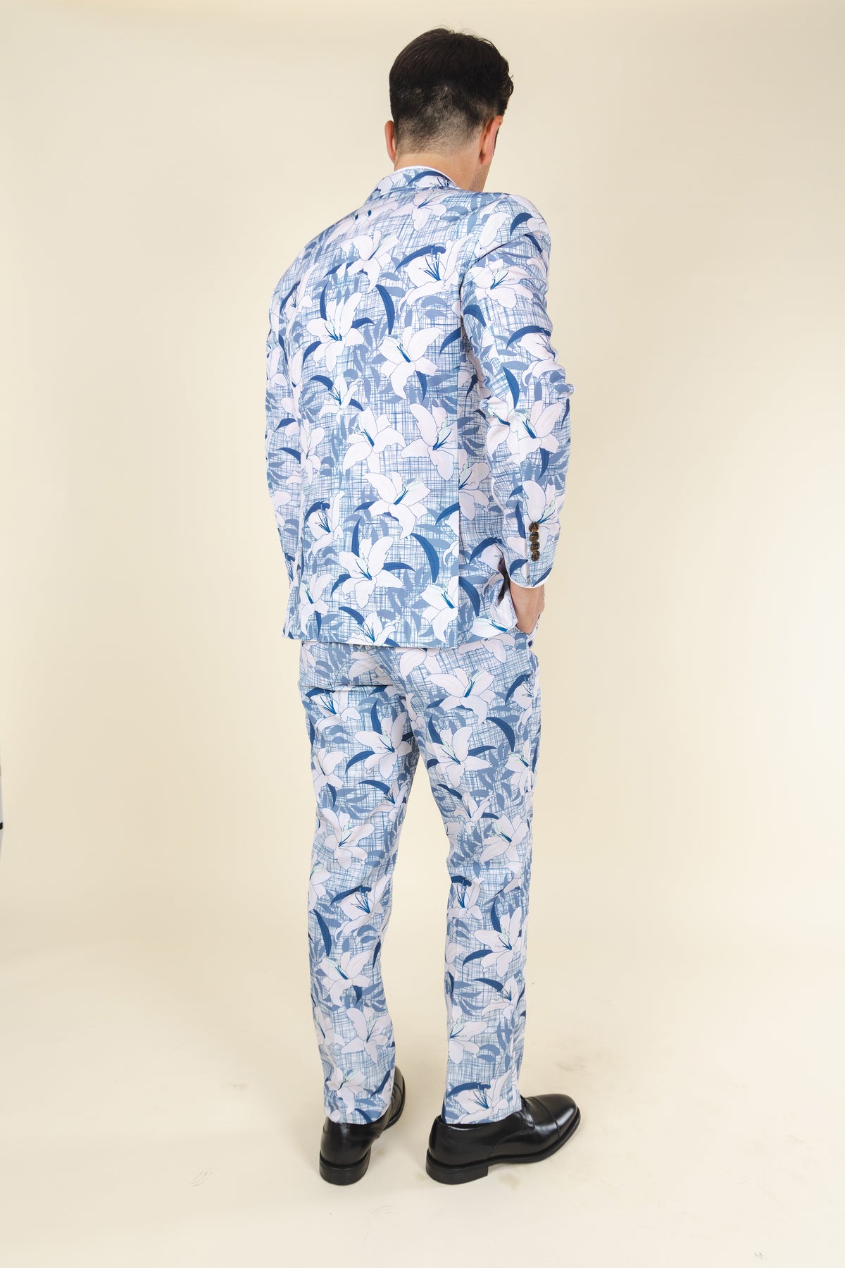 The Gilded Lily | Crosshatch Lilies Suit - Shinesty