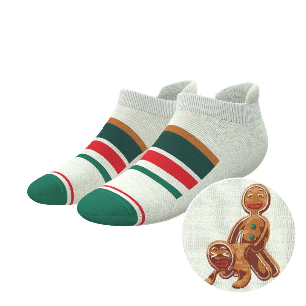 The Ginger Rail | Gingerbread Heel Hammock™ Ankle Socks - Shinesty
