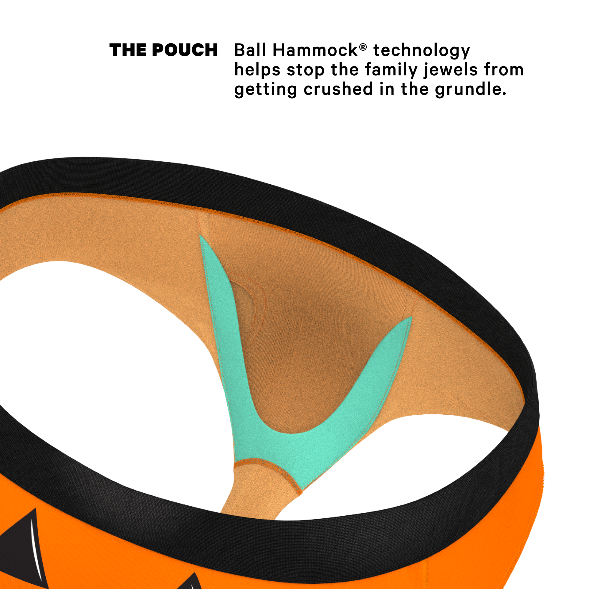 The Good Gourd | Jack O Lantern Ball Hammock® Pouch Underwear Briefs - Shinesty