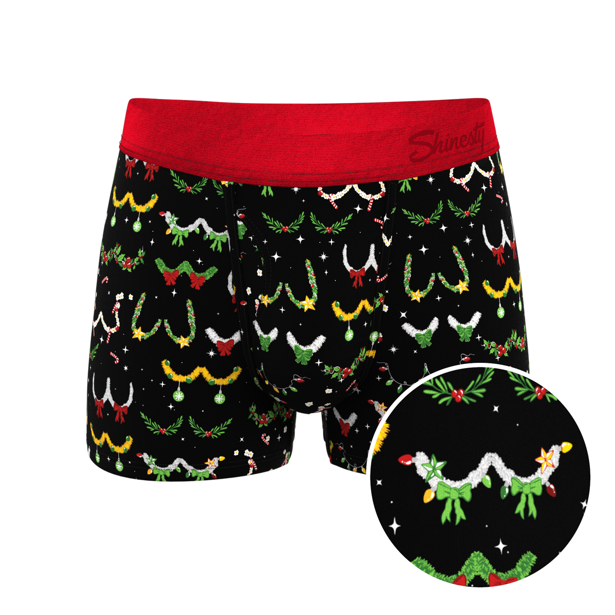 The Goodie Garland | Christmas Tinsel Busts Ball Hammock® Pouch Trunks Underwear - Shinesty
