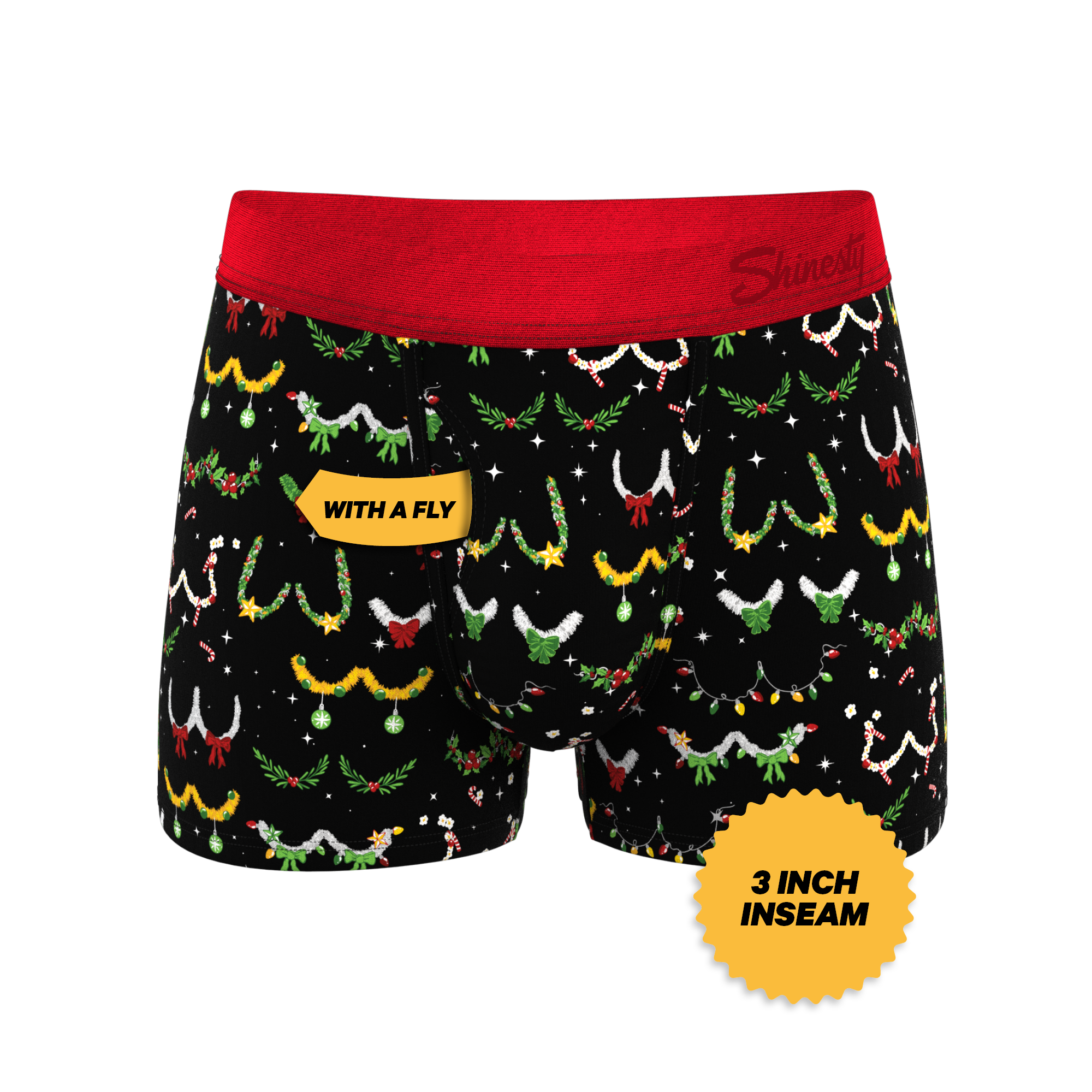 The Goodie Garland | Christmas Tinsel Busts Ball Hammock® Pouch Trunks Underwear - Shinesty