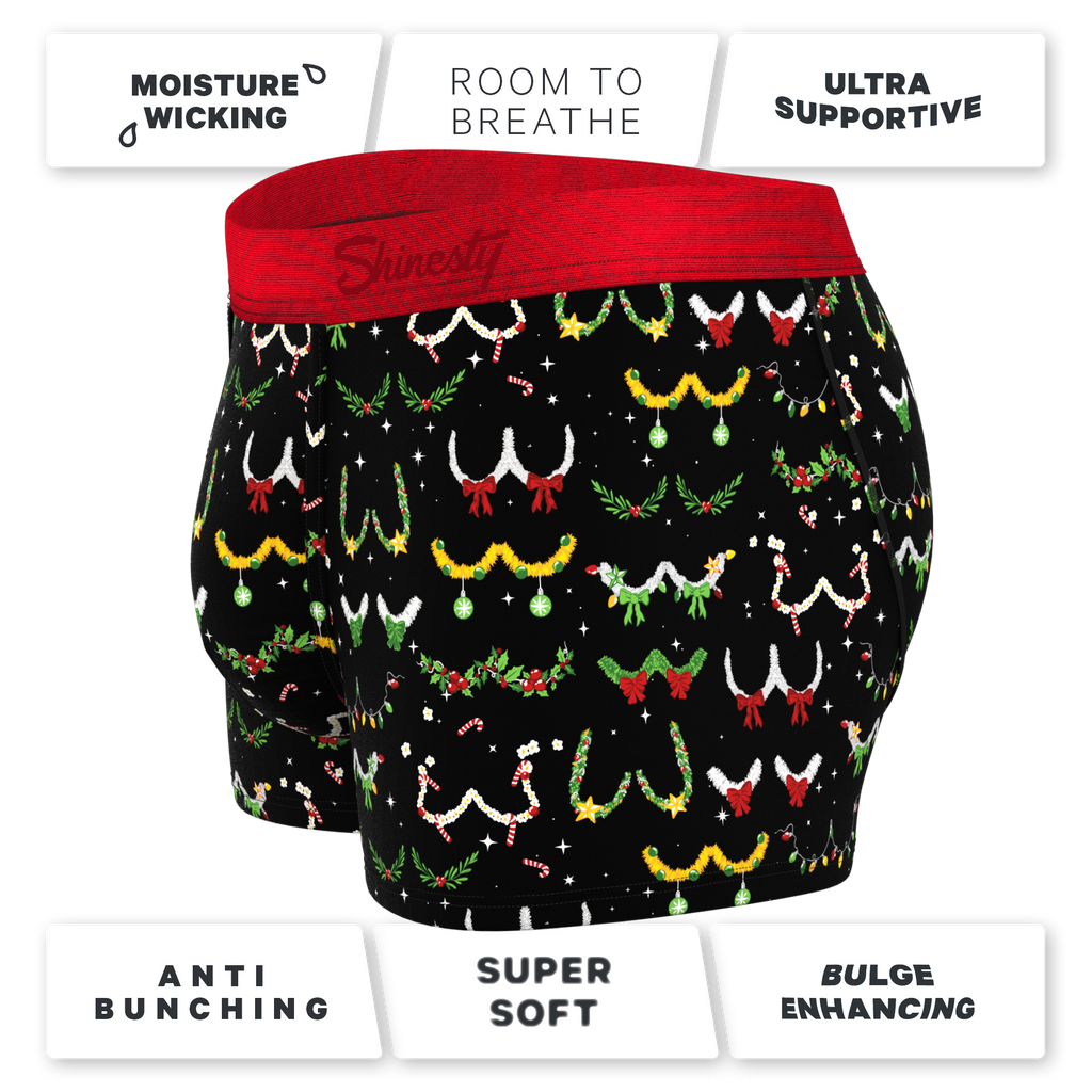 The Goodie Garland | Christmas Tinsel Busts Ball Hammock® Pouch Trunks Underwear - Shinesty