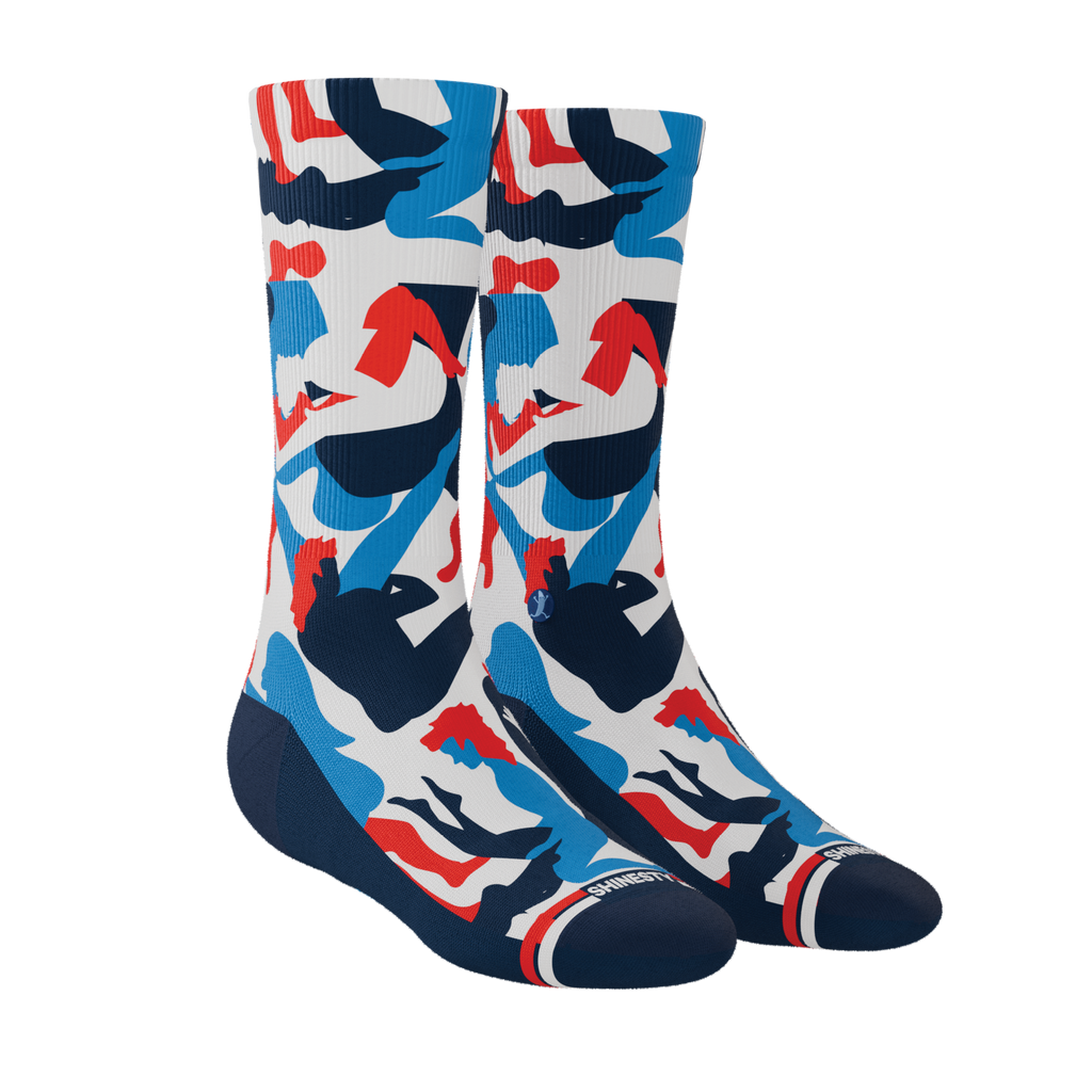 The Grand Finale | USA Camouflage Heel Hammock™ Crew Socks - Shinesty