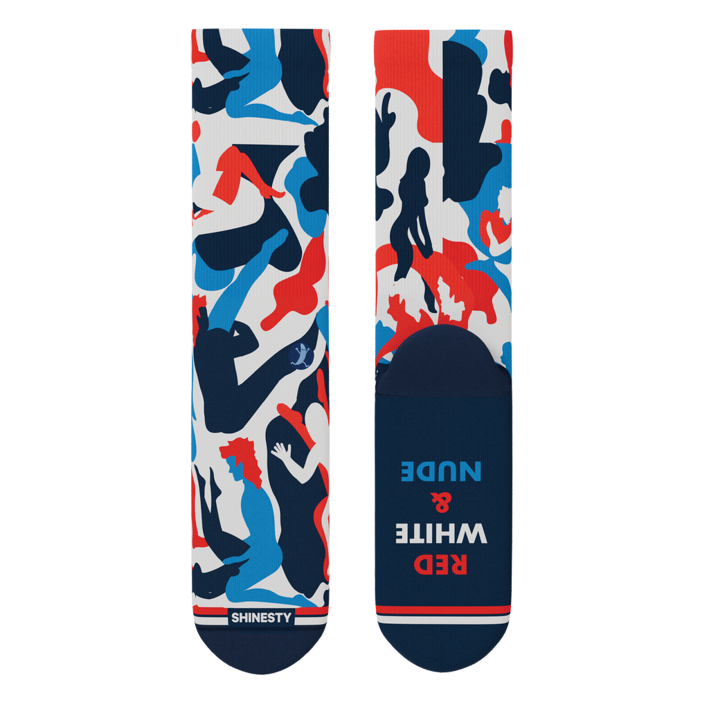 The Grand Finale | USA Camouflage Heel Hammock™ Crew Socks - Shinesty