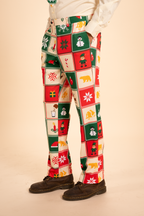 The Grandma's Monstrosity | Quilt Men's Printed Suit Pants - Shinesty