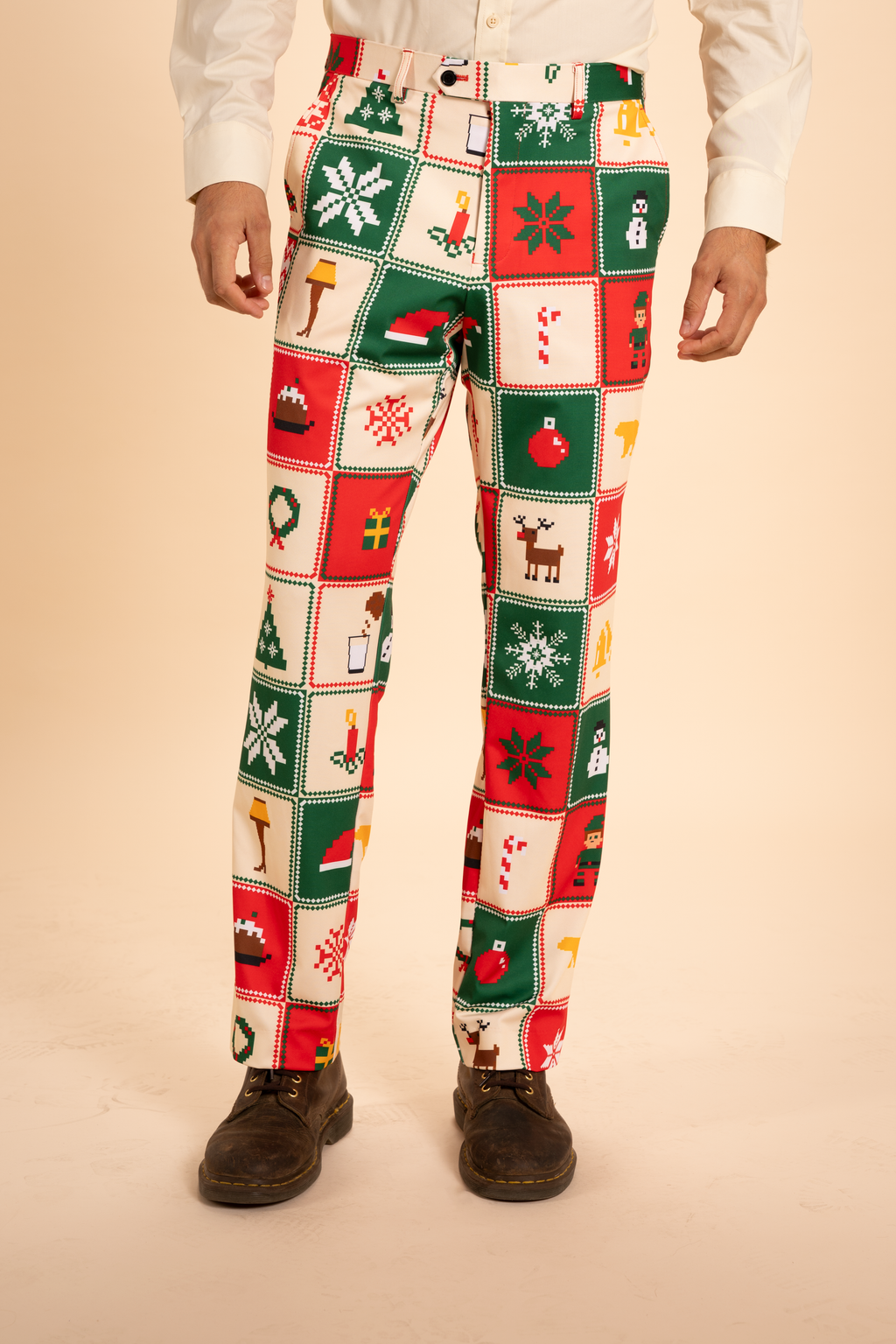 The Grandma's Monstrosity | Quilt Men's Printed Suit Pants - Shinesty
