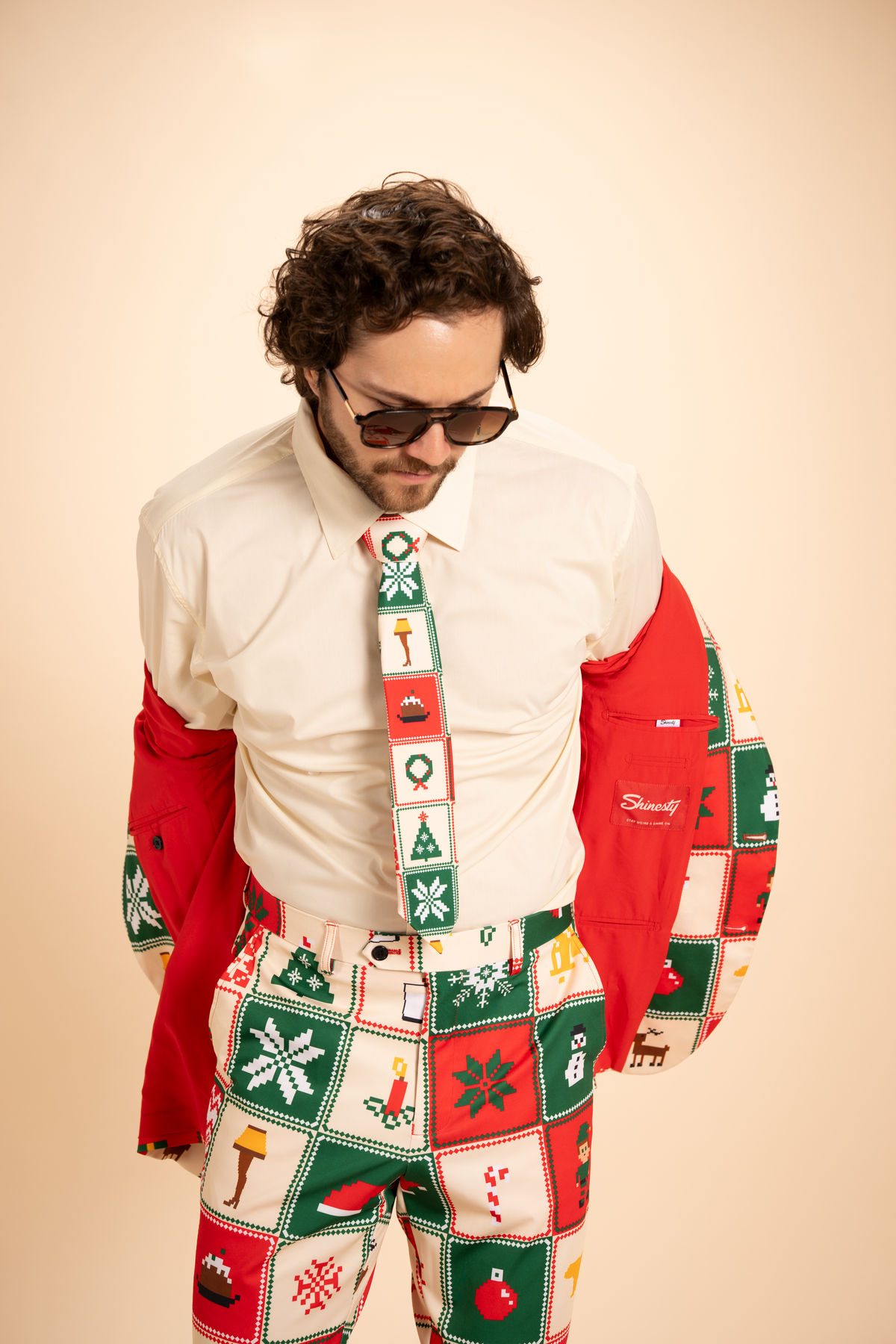 The Grandma's Monstrosity | Quilt Men's Printed Party Tie - Shinesty