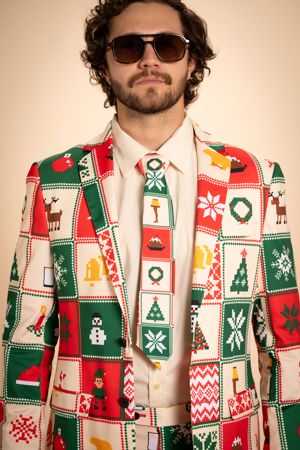 The Grandma's Monstrosity | Quilt Men's Printed Party Tie - Shinesty