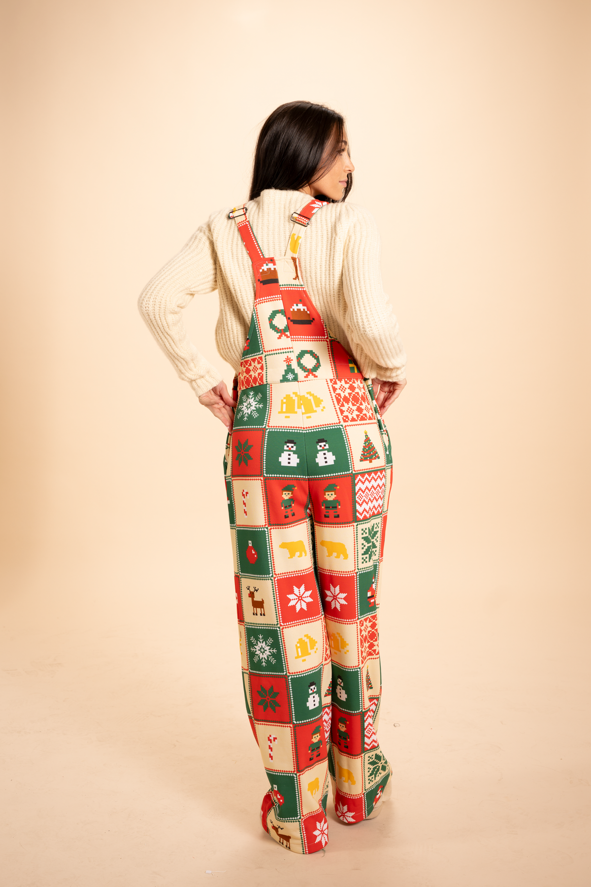 The Grandma's Monstrosity | Quilt Women's Wide Leg Pajamarall - Shinesty
