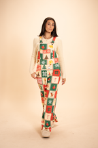 The Grandma's Monstrosity | Quilt Women's Wide Leg Pajamarall - Shinesty
