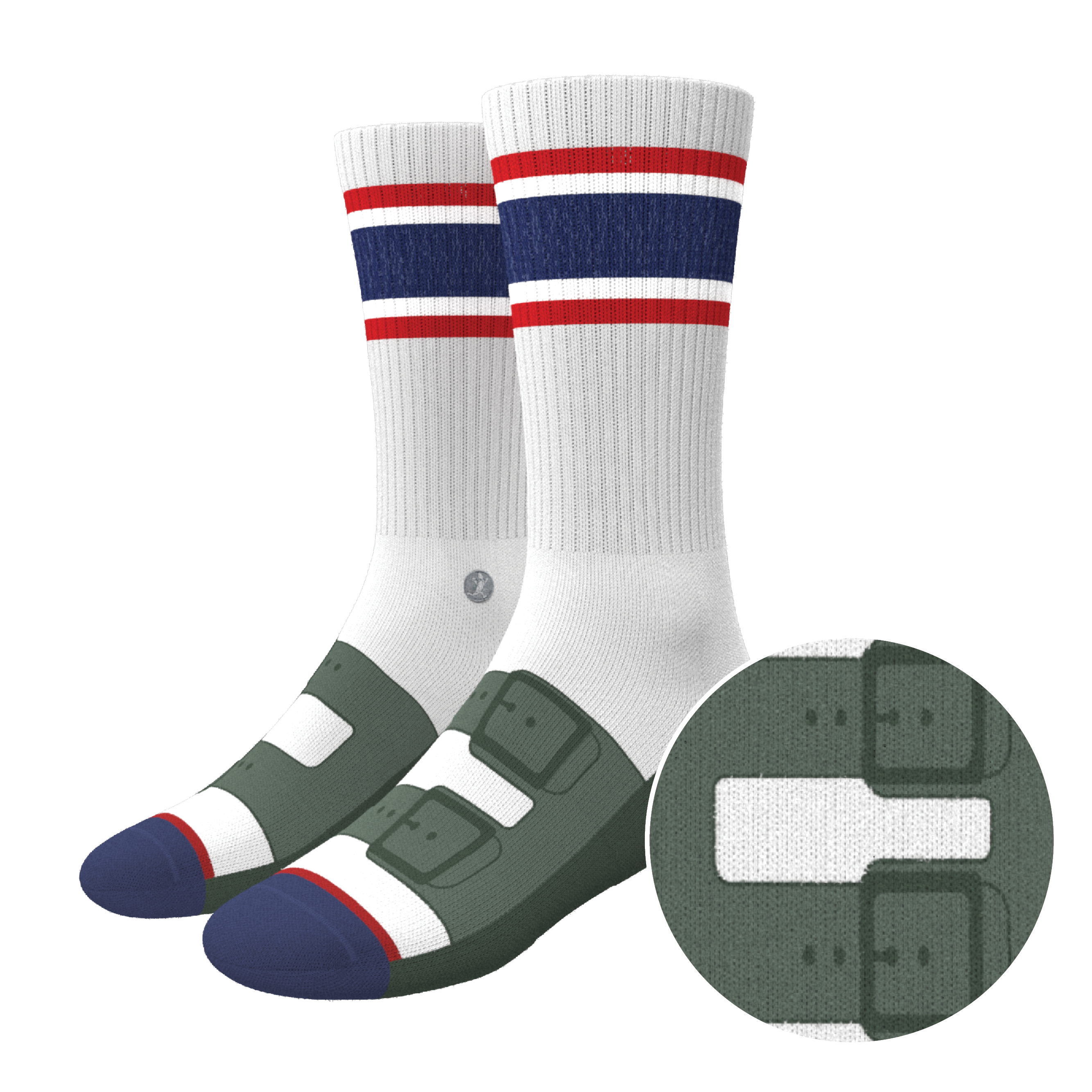 The Granola | Strap Sandal Heel Hammock™ Crew Socks - Shinesty