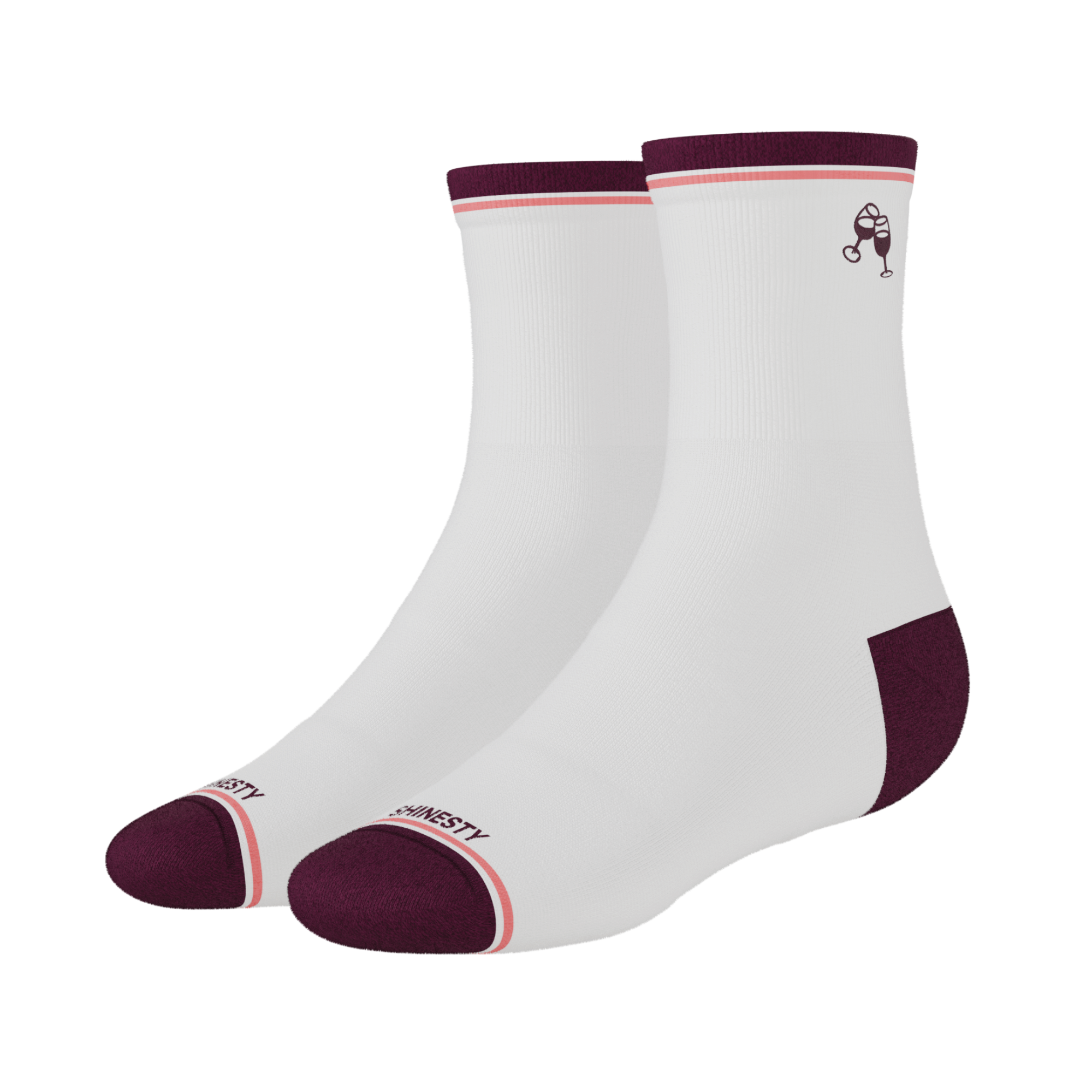 The Grape Juice | Red Wine Heel Hammock™ Quarter Crew Socks - Shinesty