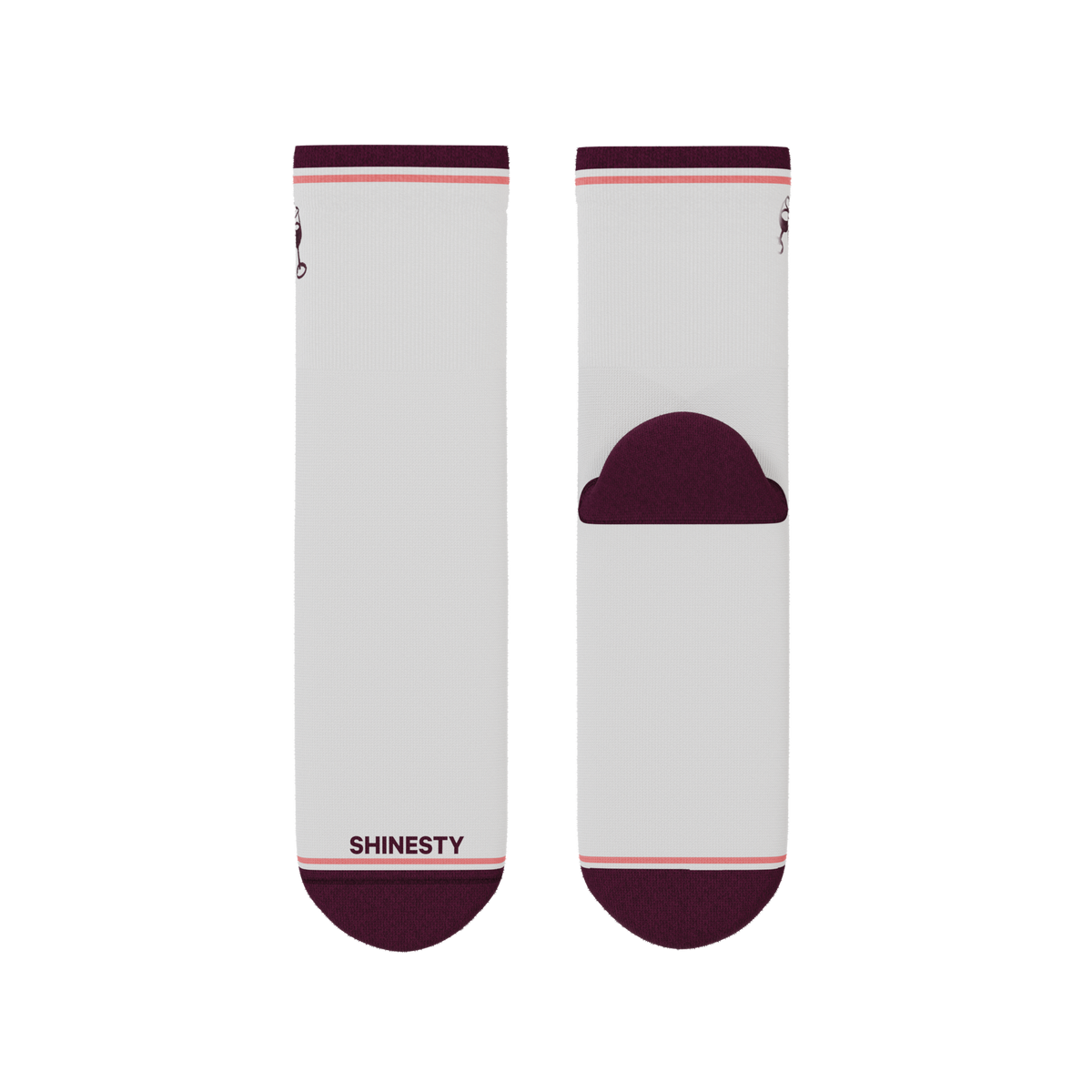 The Grape Juice | Red Wine Heel Hammock™ Quarter Crew Socks - Shinesty