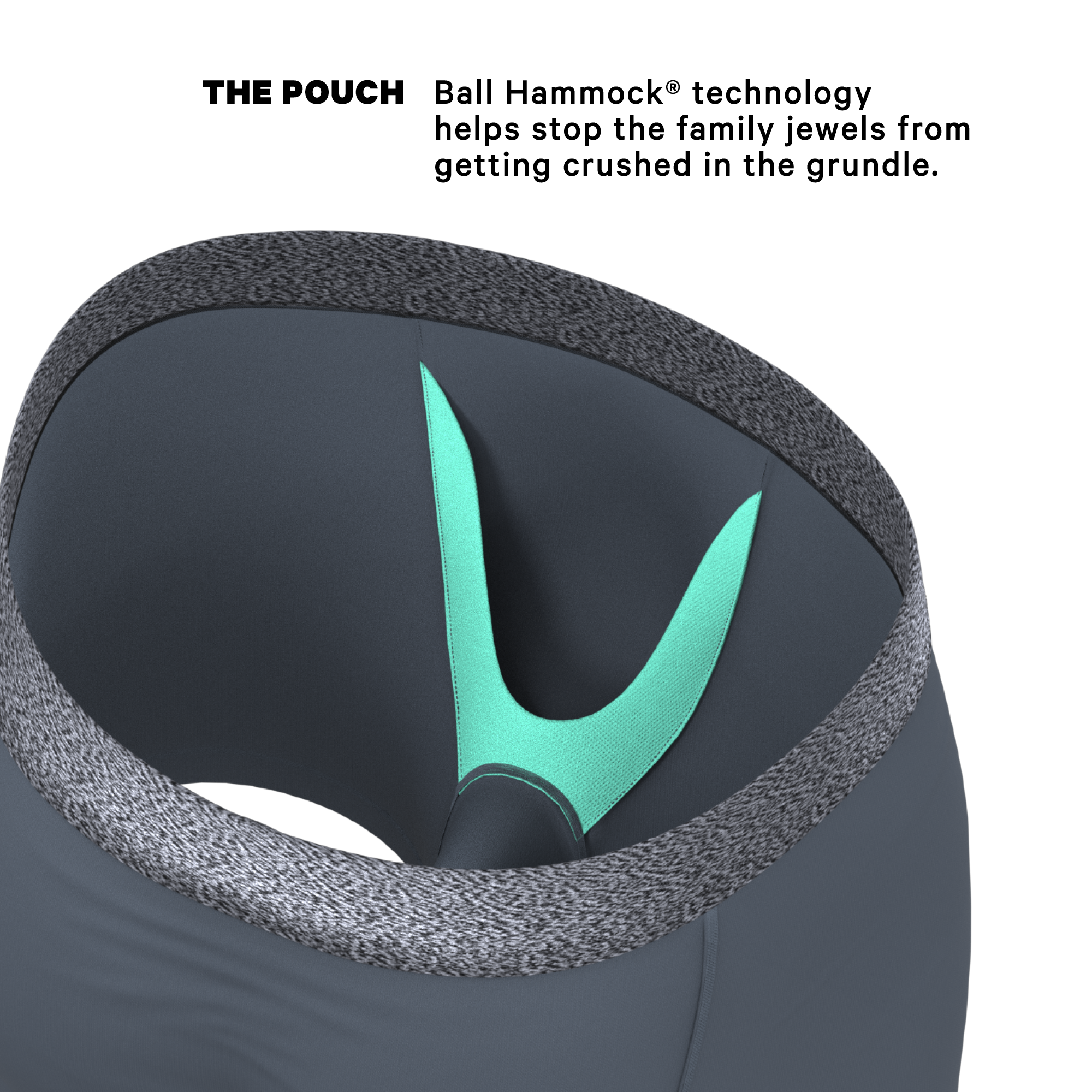 The Graphite | Tonal Grey Ball Hammock® Pouch Underwear - Shinesty