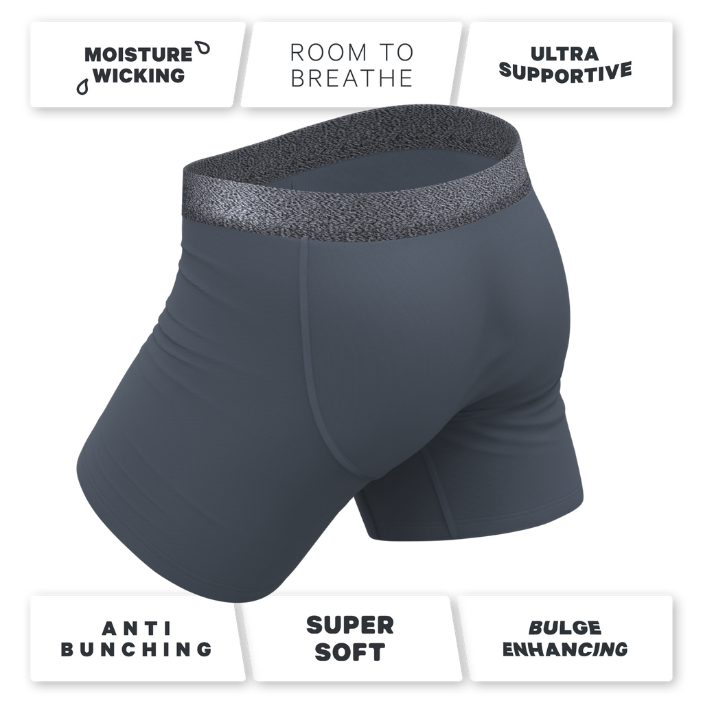 The Graphite | Tonal Grey Ball Hammock® Pouch Underwear - Shinesty
