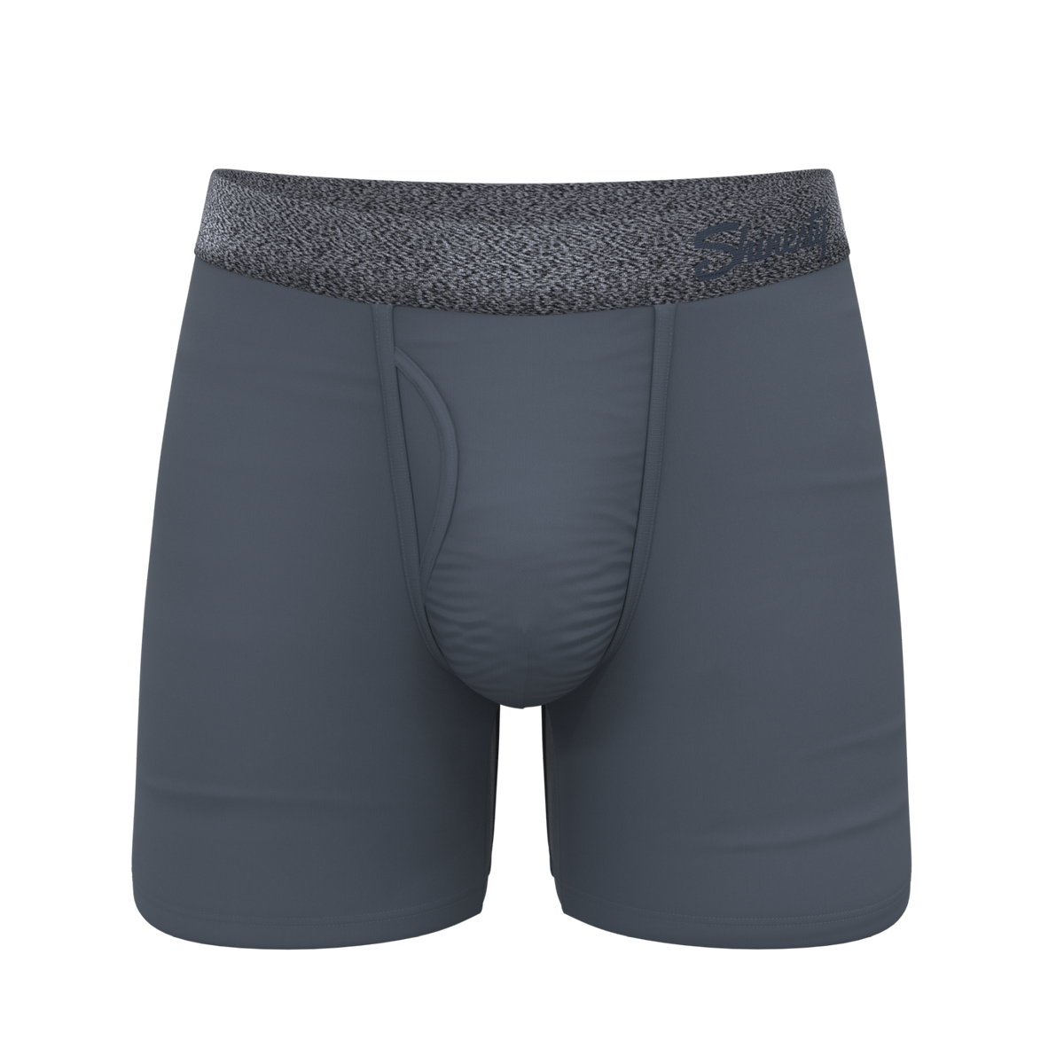 The Graphite | Tonal Grey Ball Hammock® Pouch Underwear With Fly - Shinesty