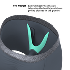 The Graphite | Tonal Grey Ball Hammock® Pouch Underwear With Fly - Shinesty